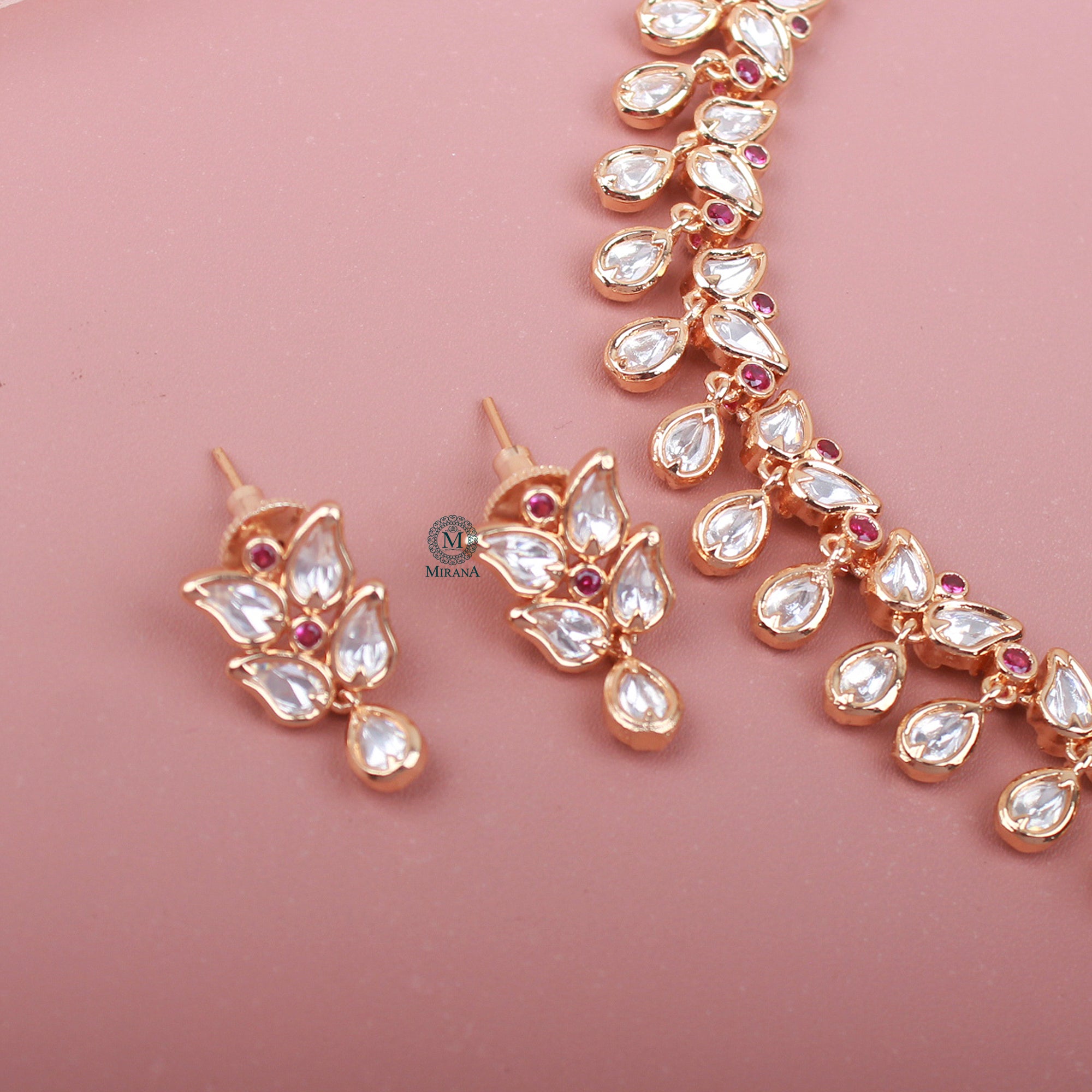 Nisha Polki Designer Necklace Set