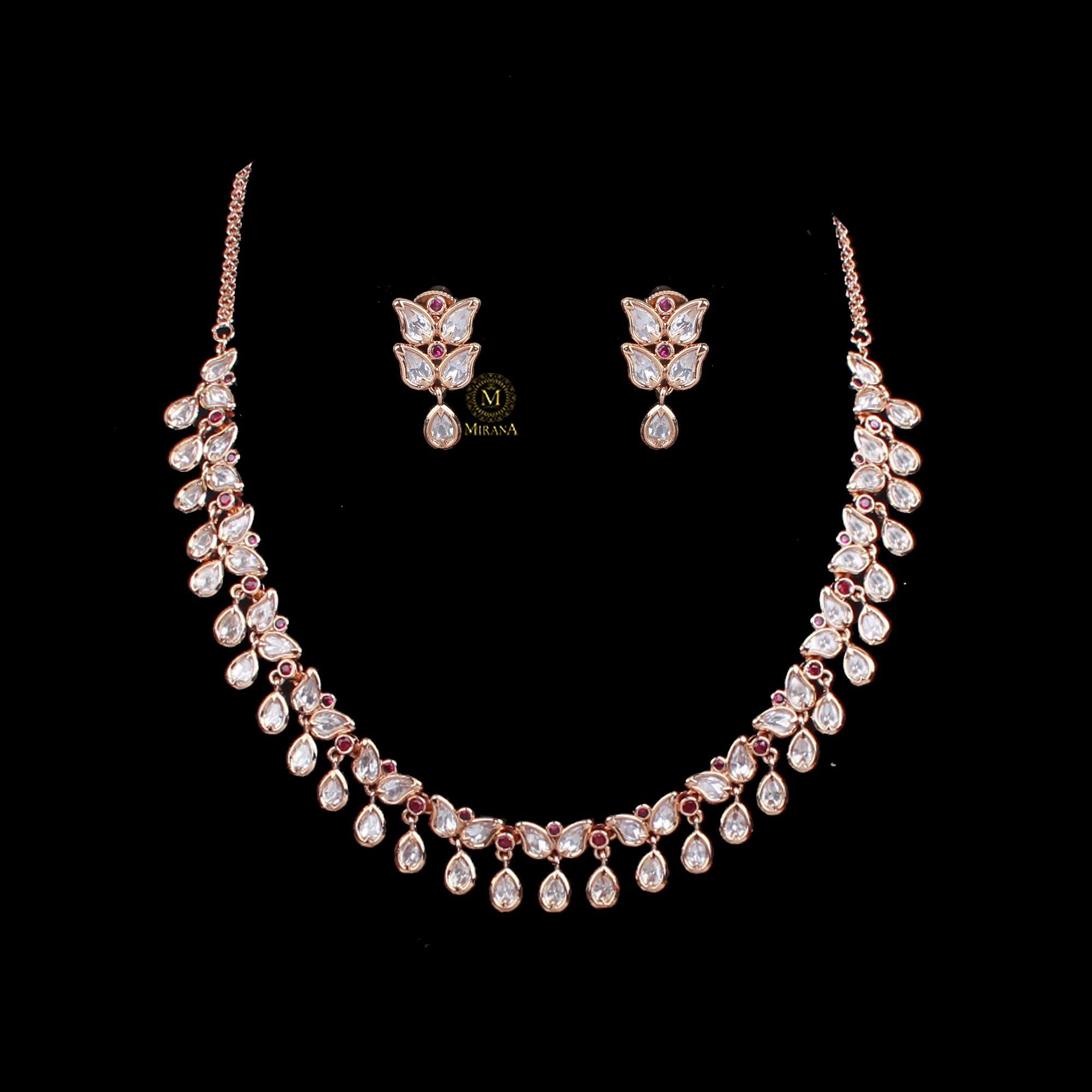 Nisha Polki Designer Necklace Set