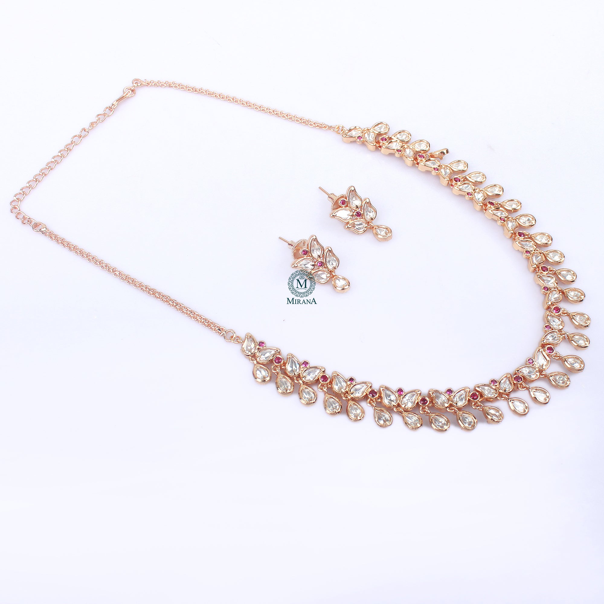 Nisha Polki Designer Necklace Set