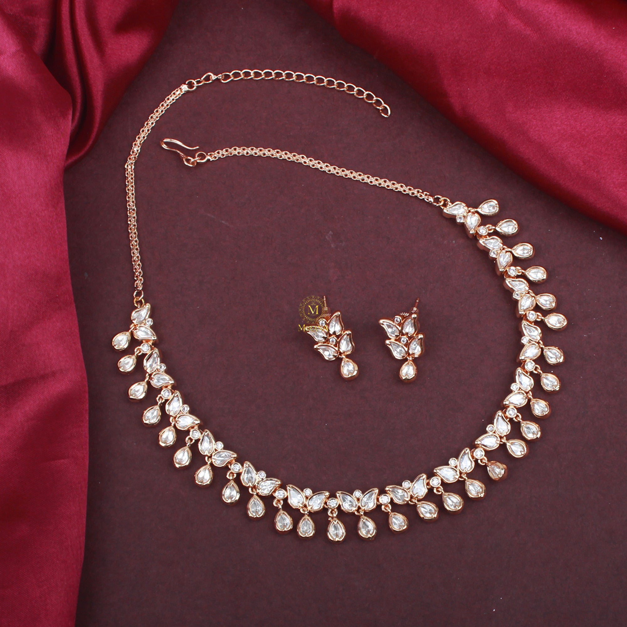 Nisha Polki Designer Necklace Set