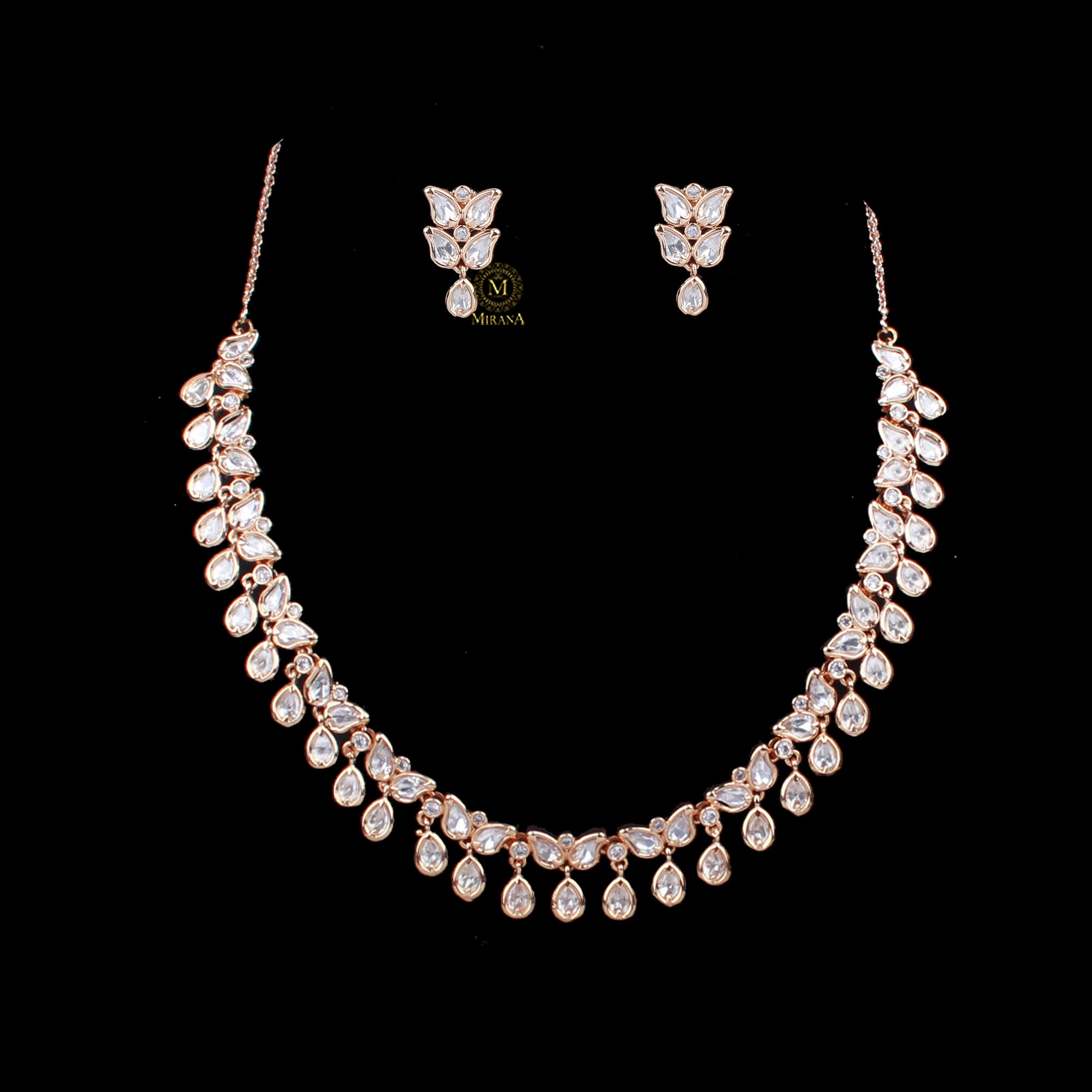 Nisha Polki Designer Necklace Set