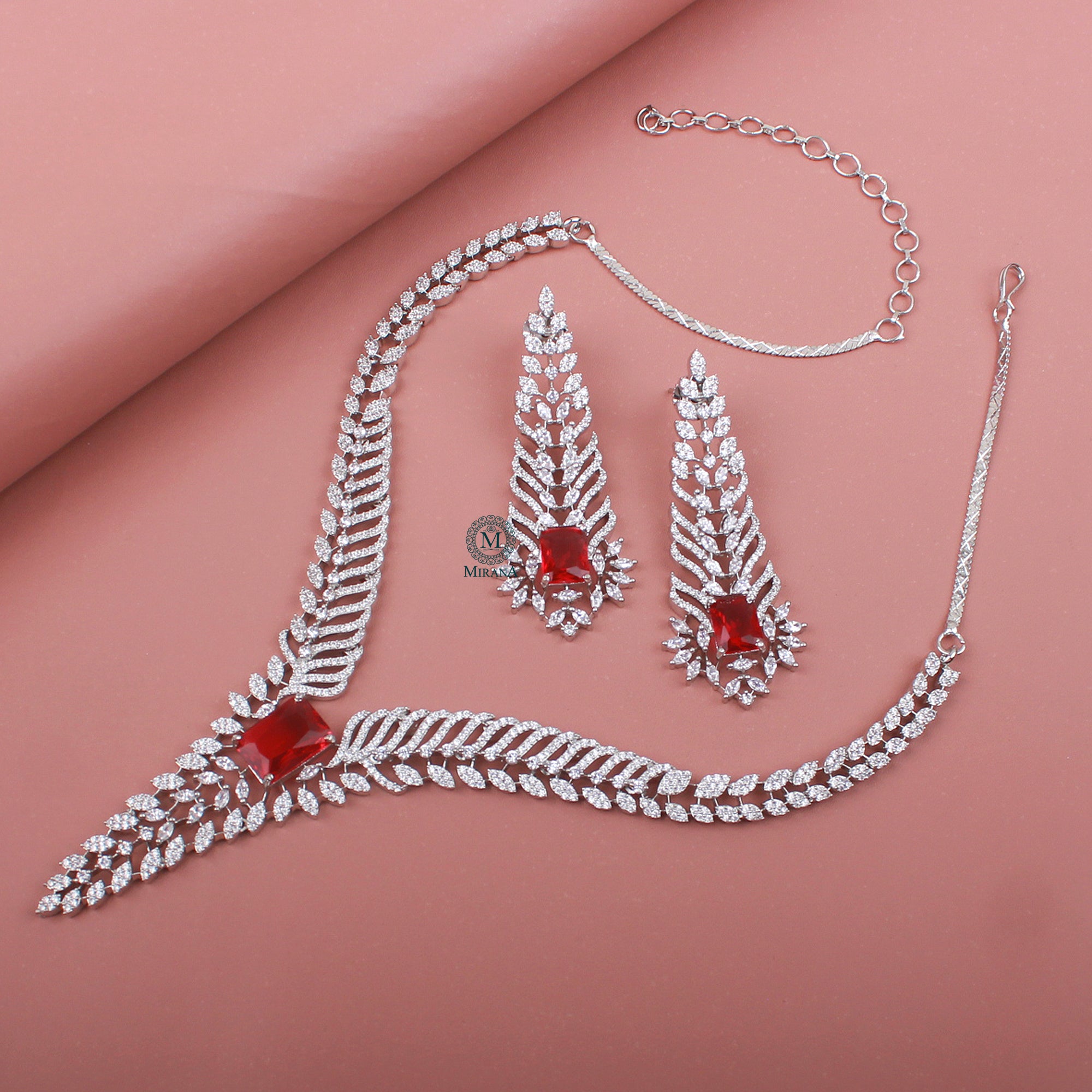 Sonisha CZ Designer Necklace Set