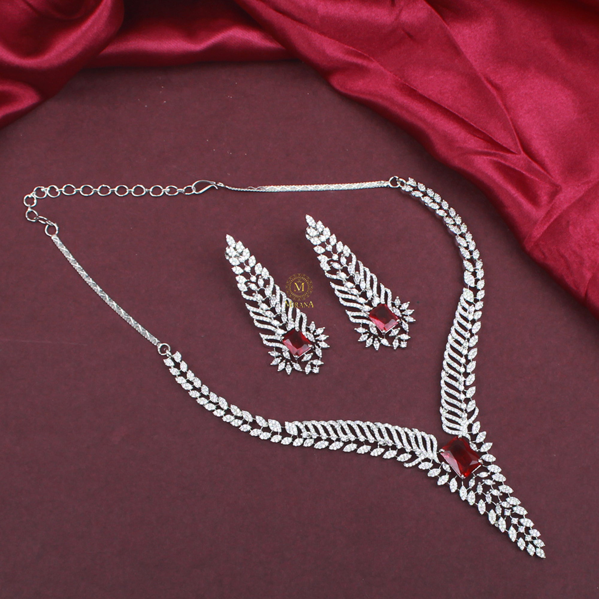 Sonisha CZ Designer Necklace Set