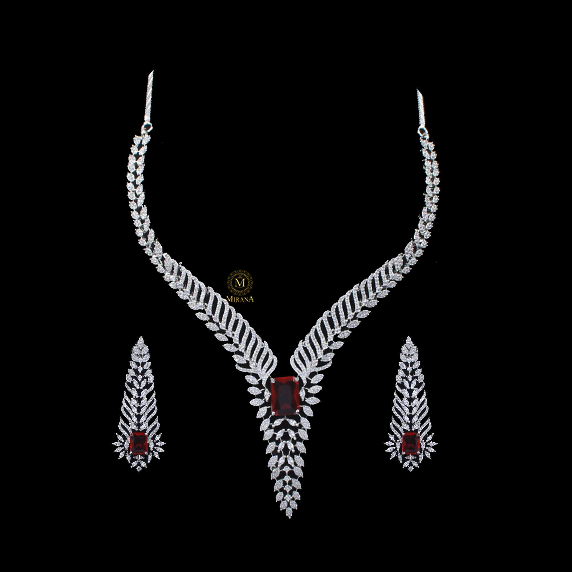 Sonisha CZ Designer Necklace Set