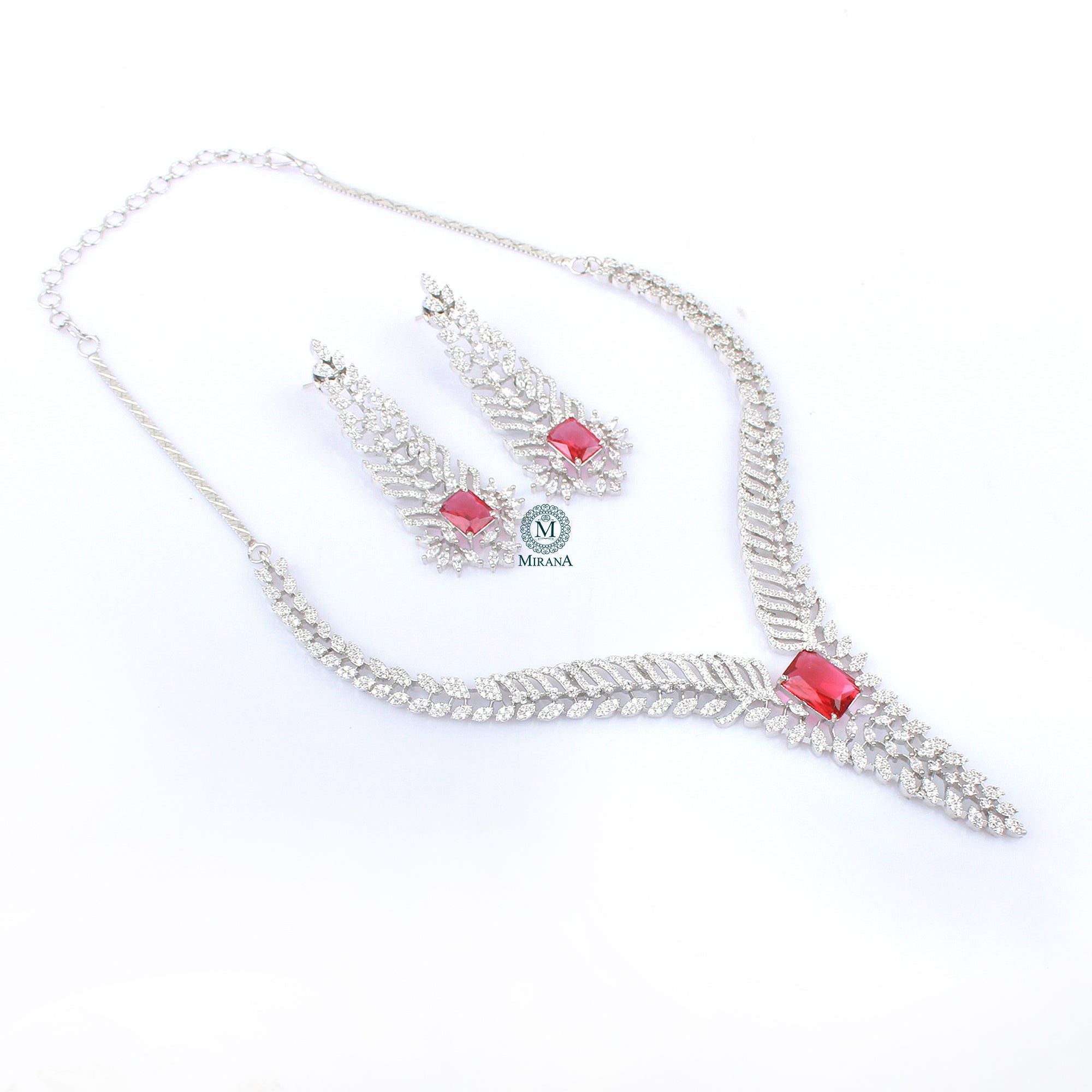 Sonisha CZ Designer Necklace Set