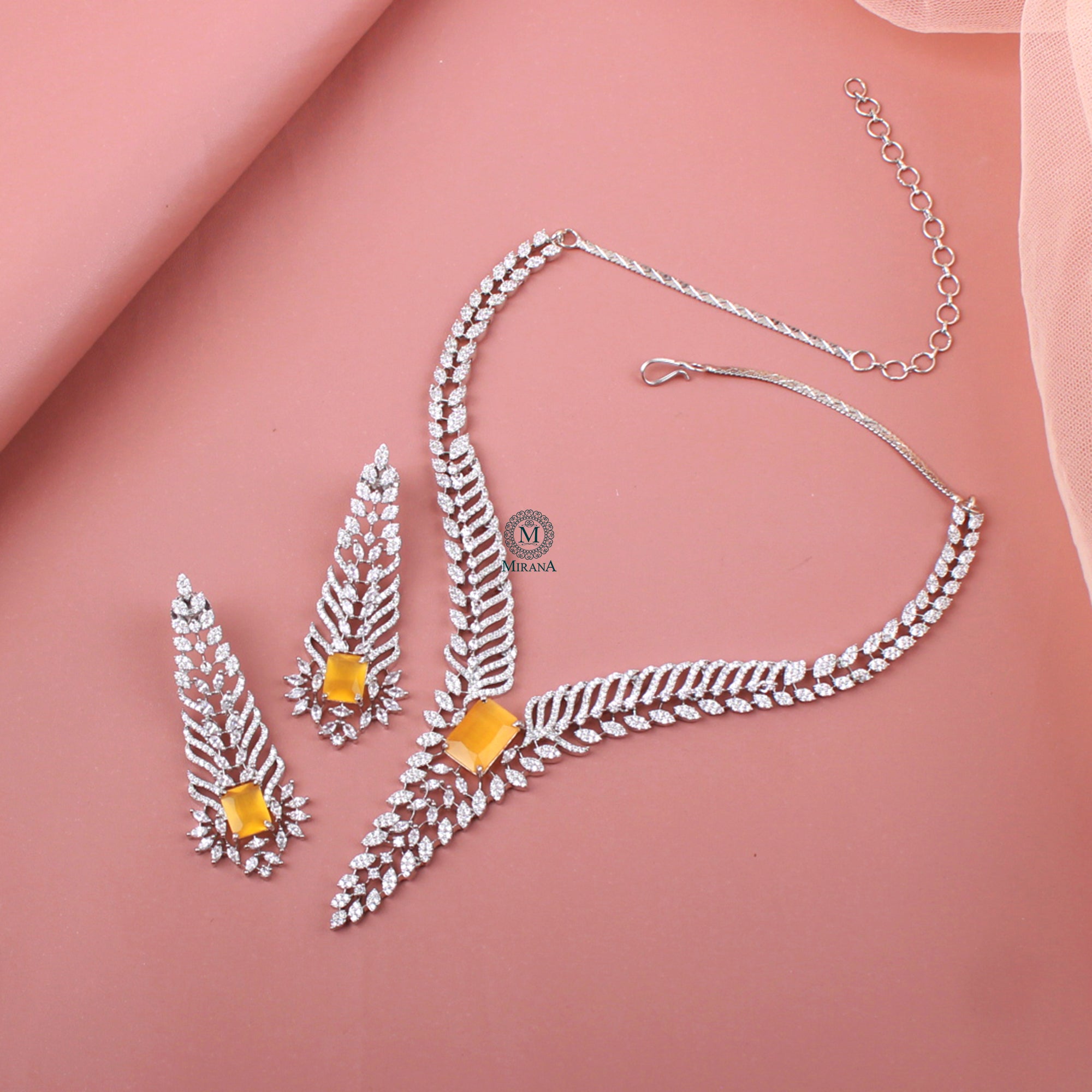 Sonisha CZ Designer Necklace Set