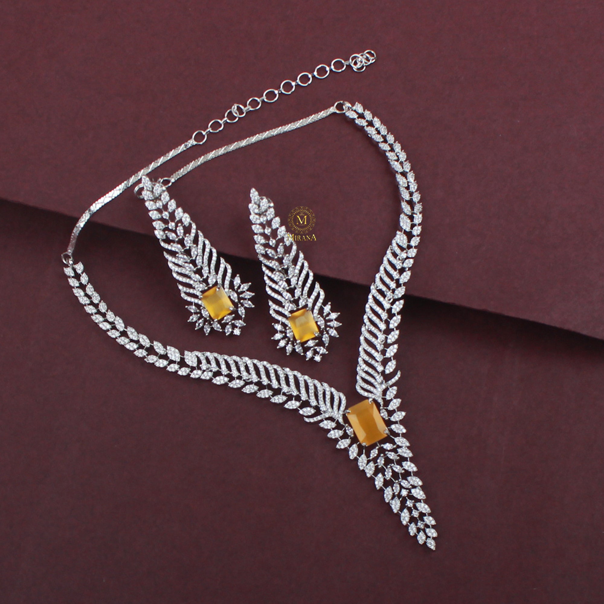 Sonisha CZ Designer Necklace Set