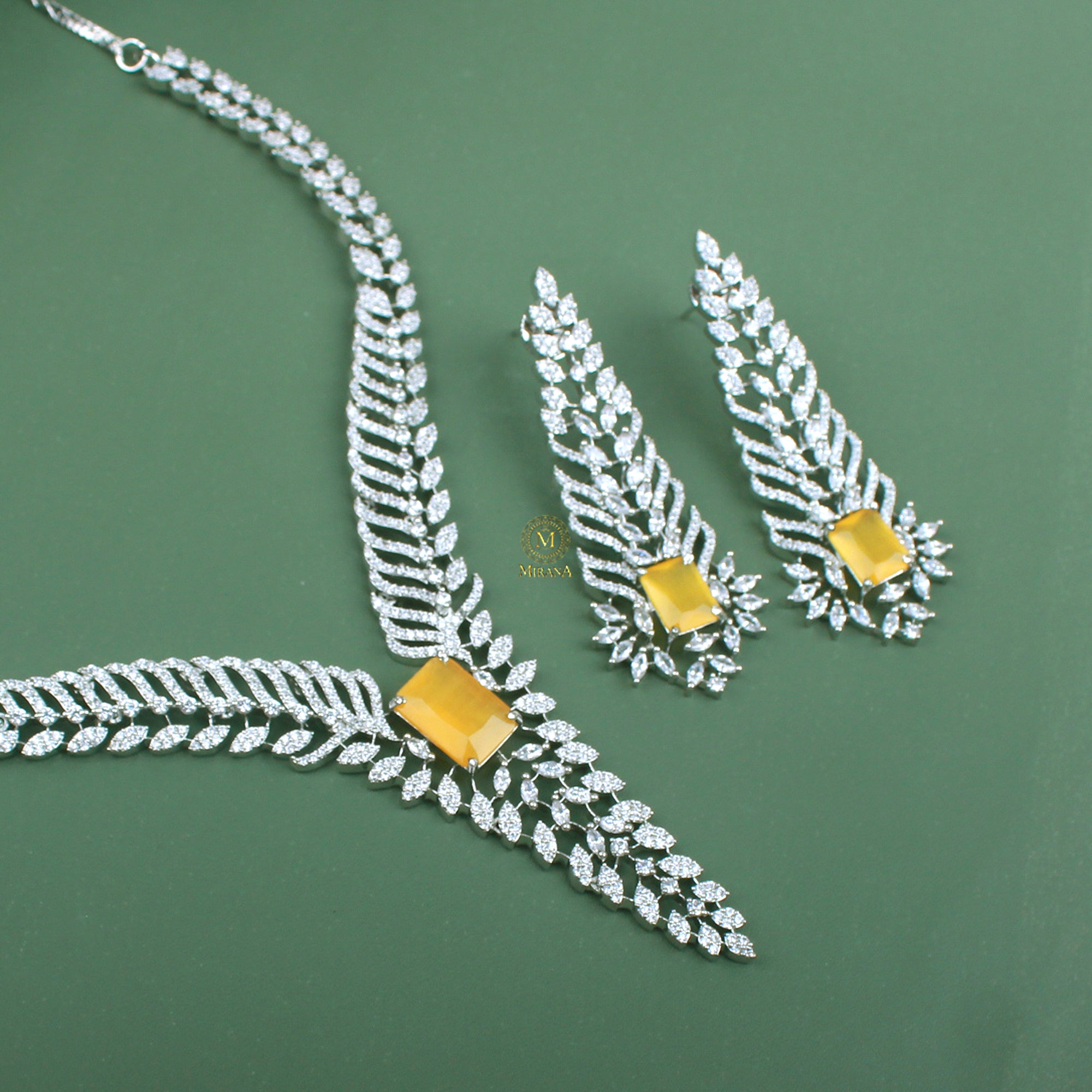 Sonisha CZ Designer Necklace Set