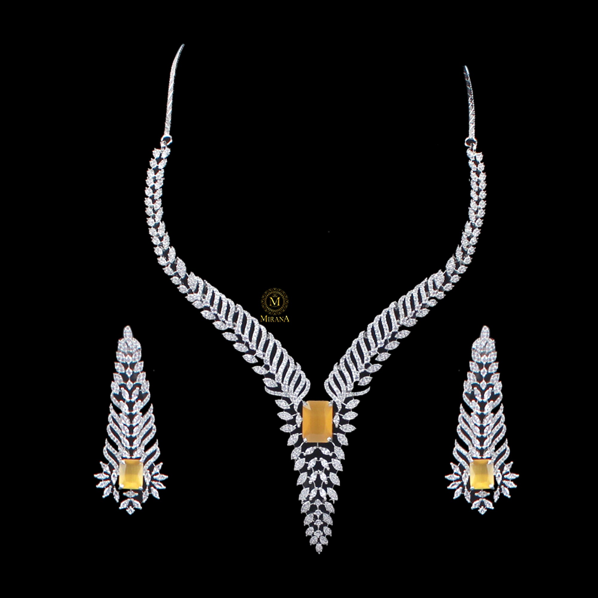 Sonisha CZ Designer Necklace Set