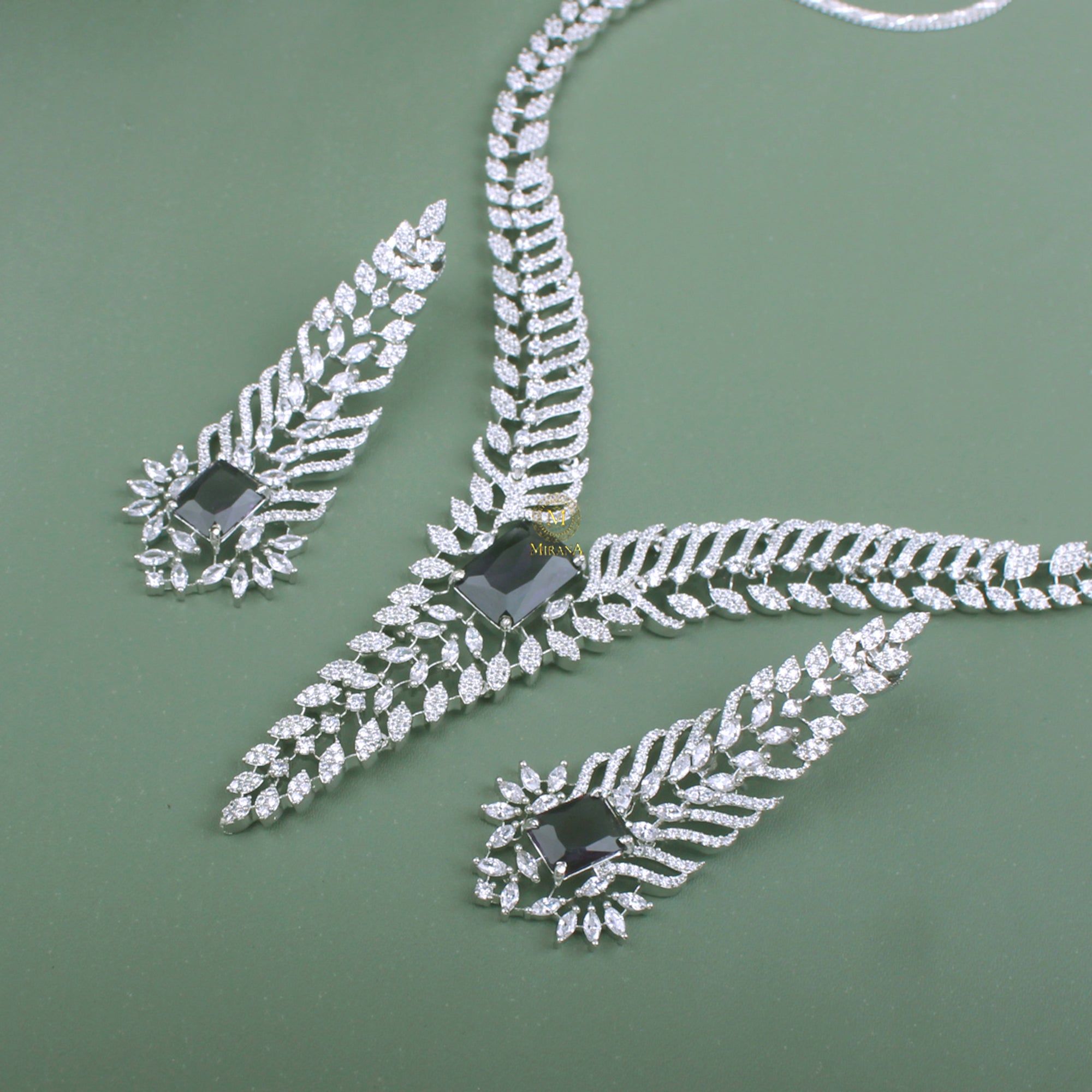 Sonisha CZ Designer Necklace Set