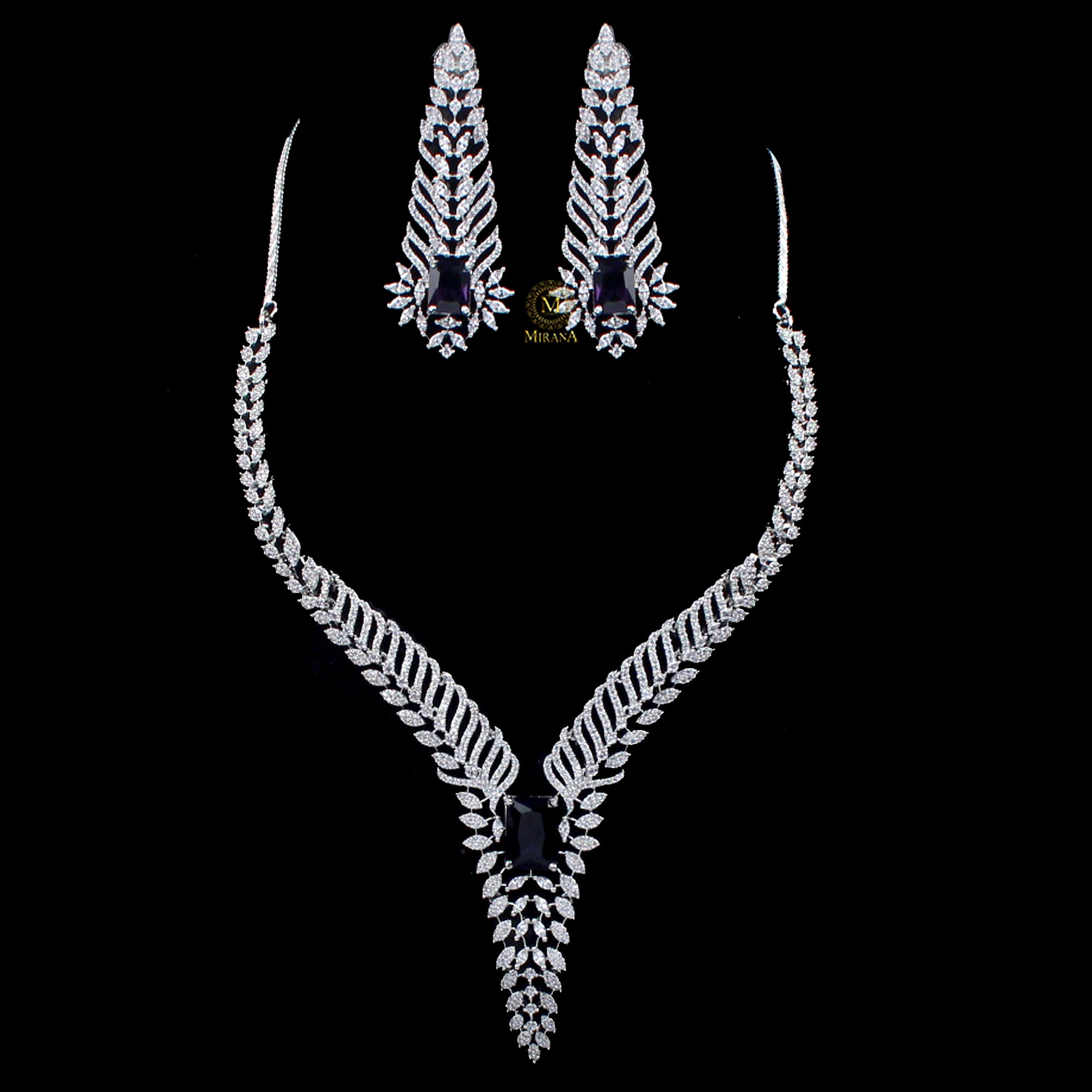 Sonisha CZ Designer Necklace Set