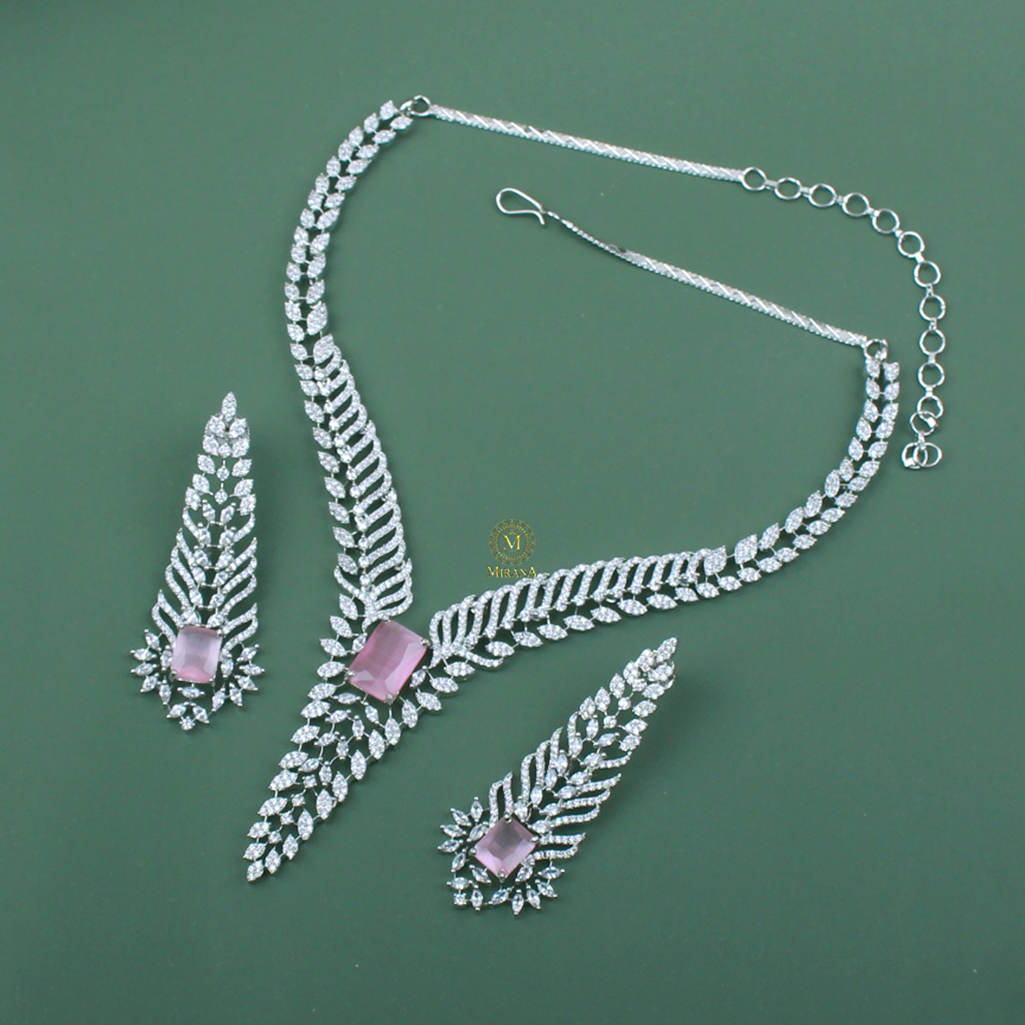 Sonisha CZ Designer Necklace Set