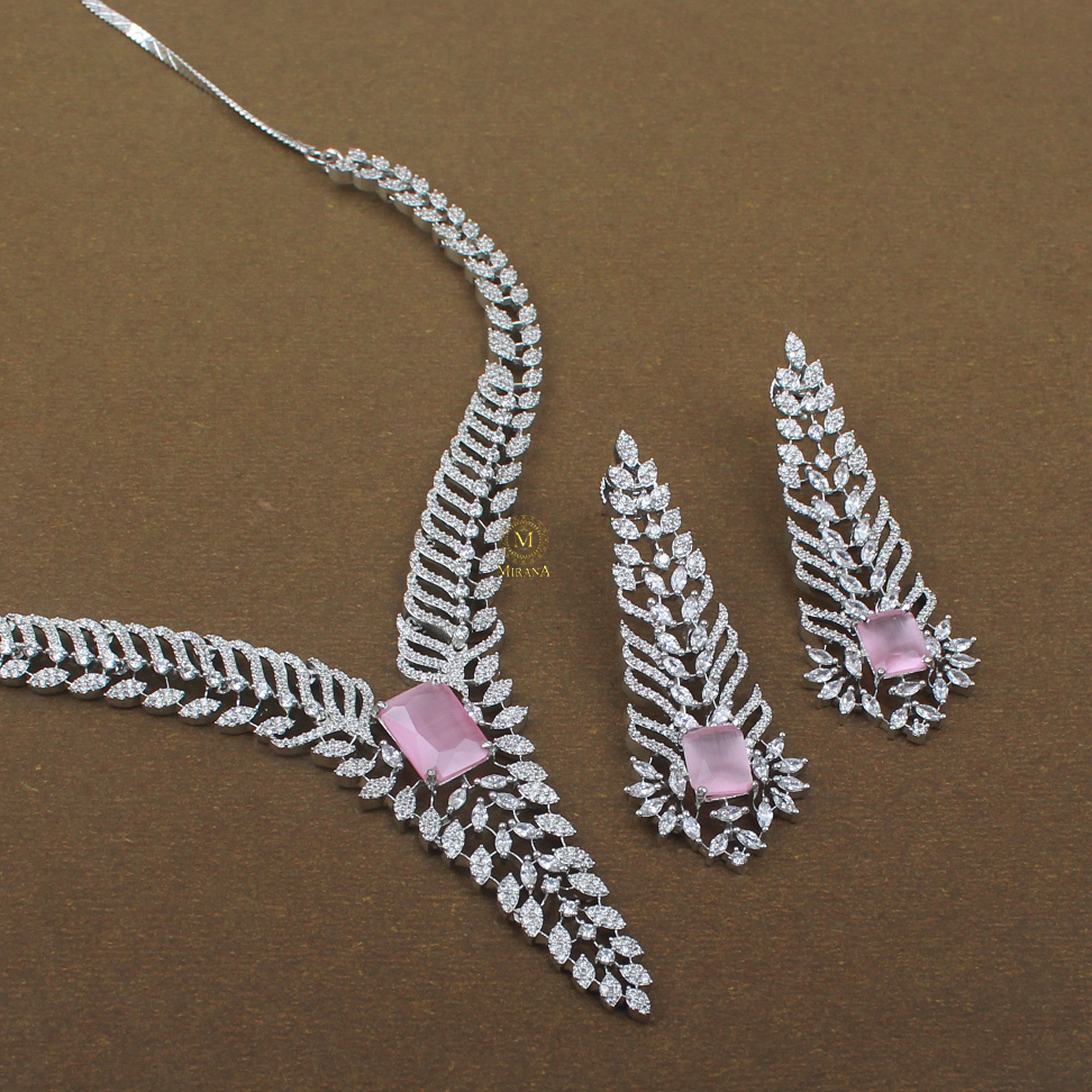 Sonisha CZ Designer Necklace Set
