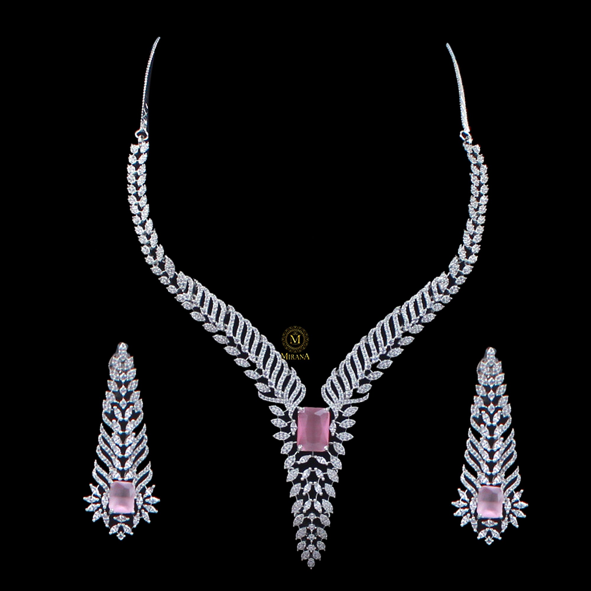 Sonisha CZ Designer Necklace Set