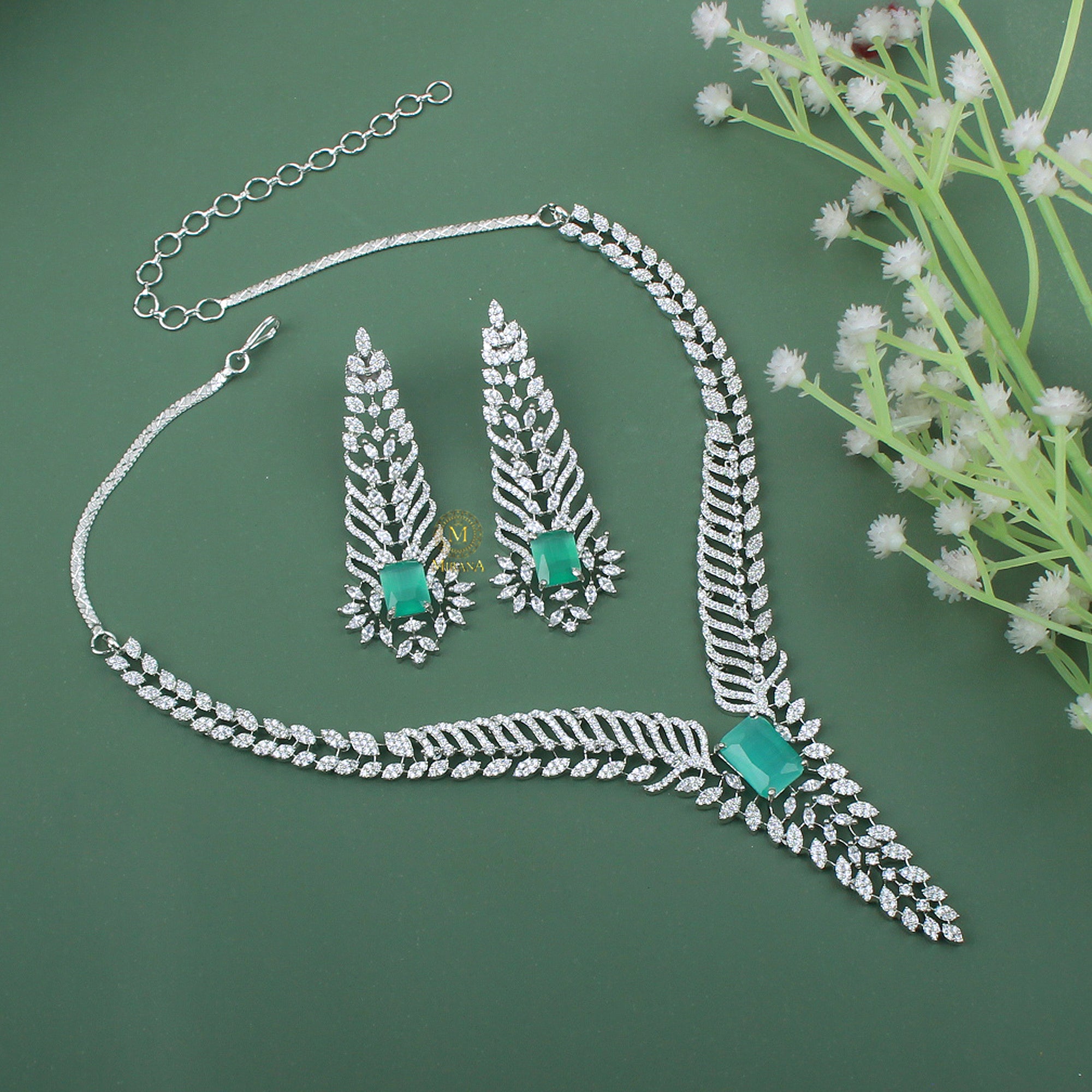 Sonisha CZ Designer Necklace Set