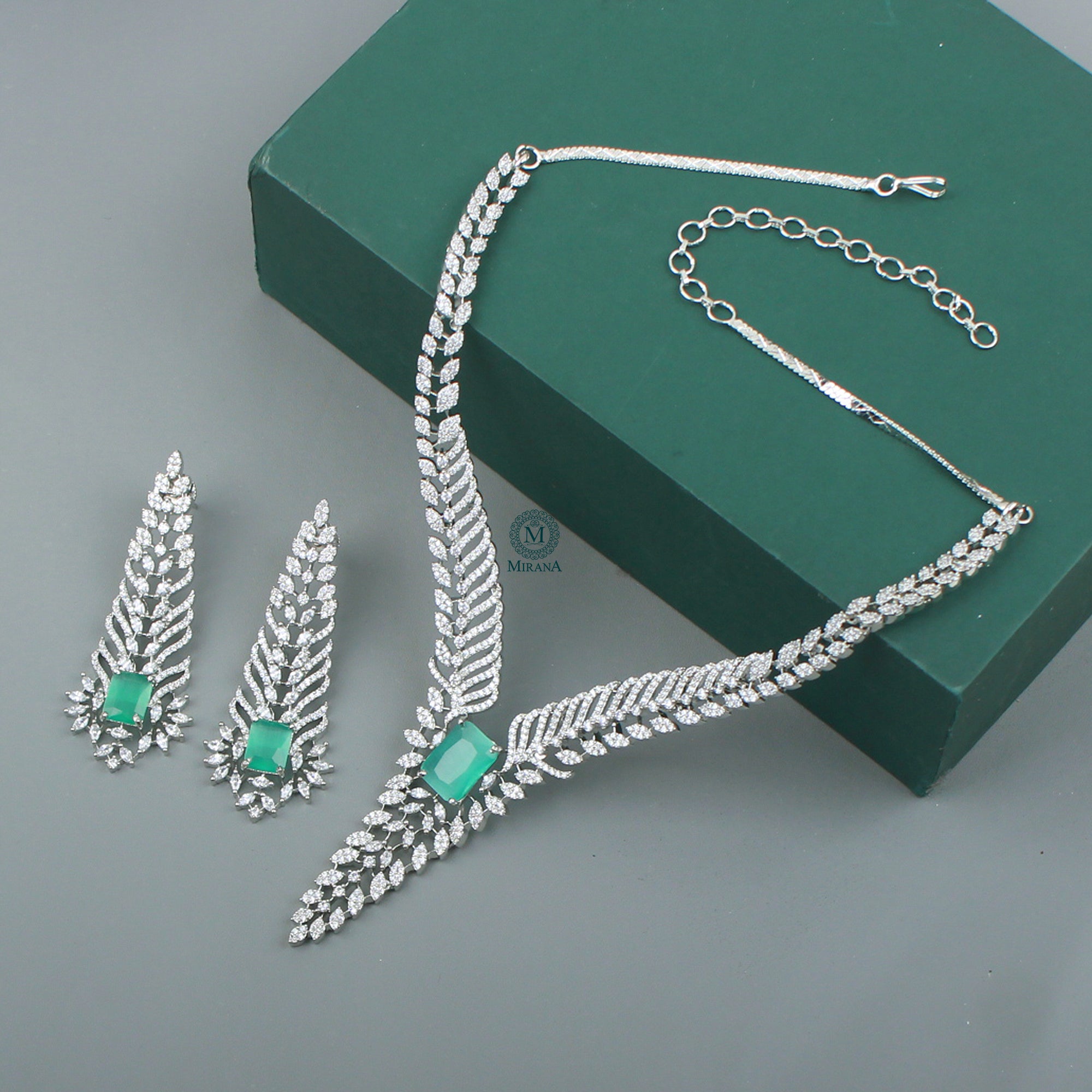 Sonisha CZ Designer Necklace Set