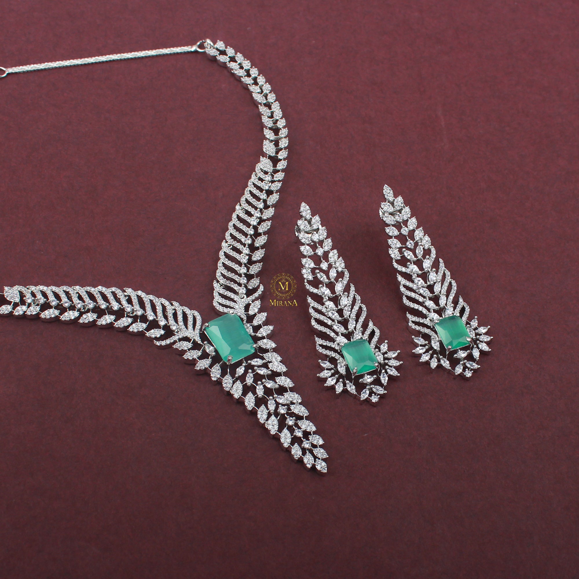 Sonisha CZ Designer Necklace Set