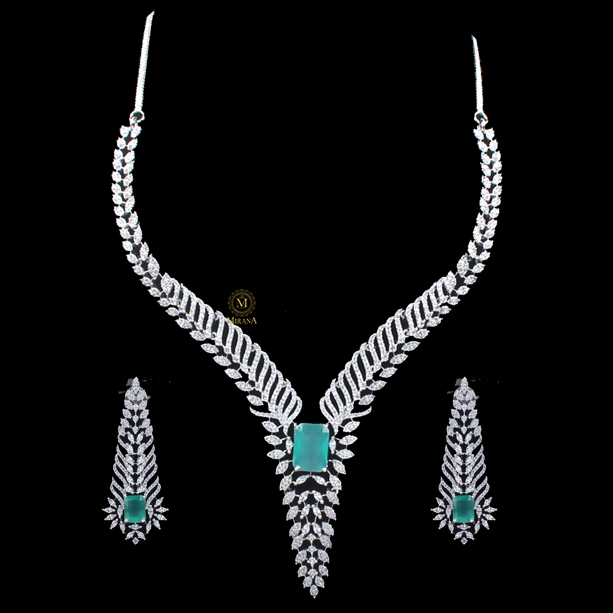 Sonisha CZ Designer Necklace Set