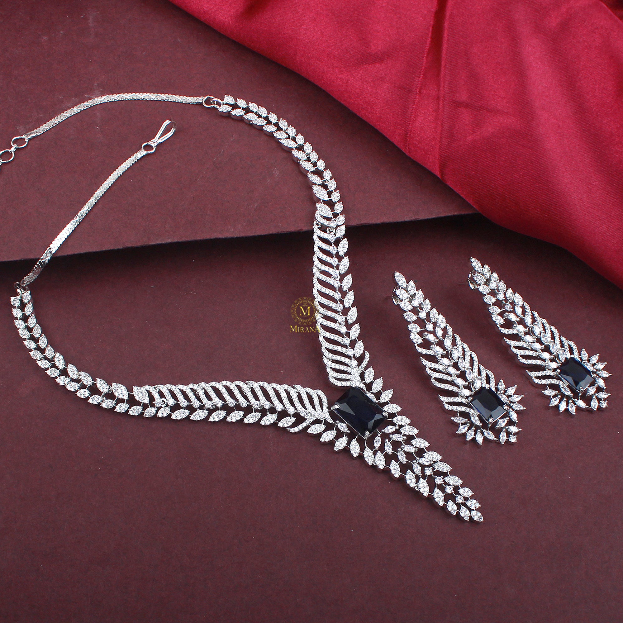Sonisha CZ Designer Necklace Set