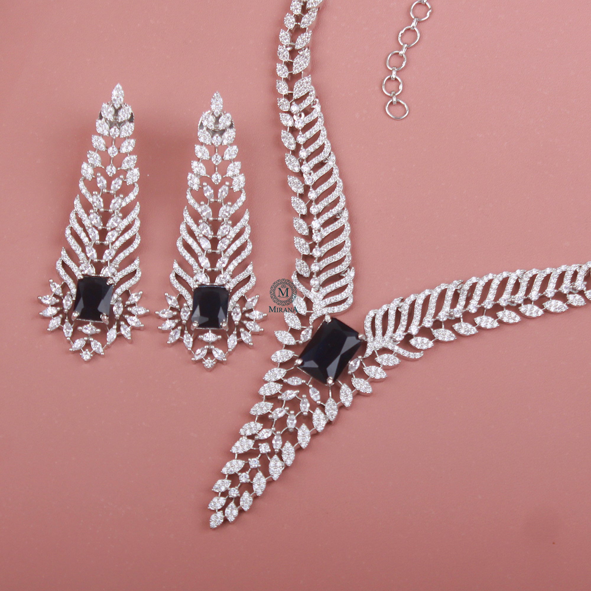 Sonisha CZ Designer Necklace Set