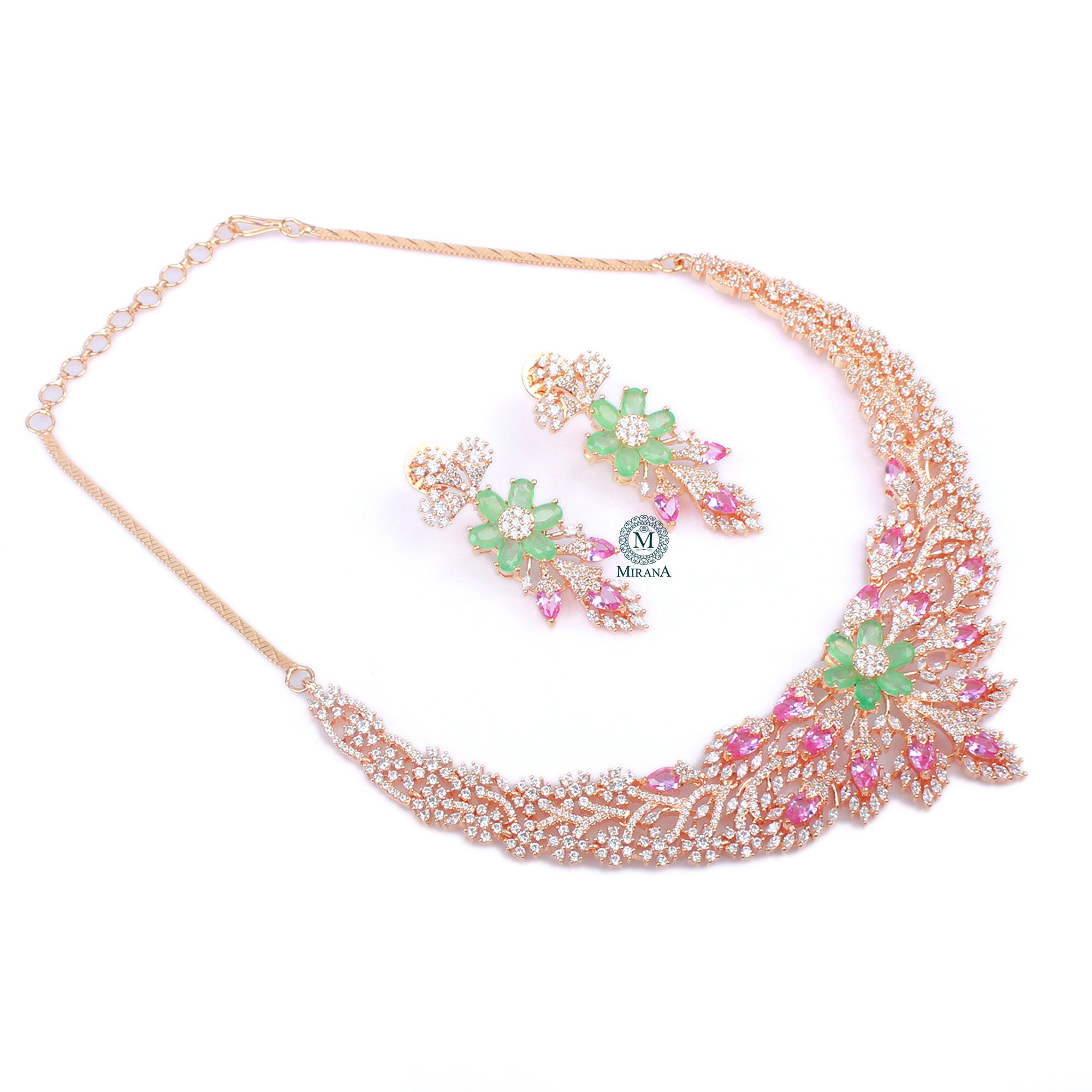 Rubina CZ Fusion Necklace Set
