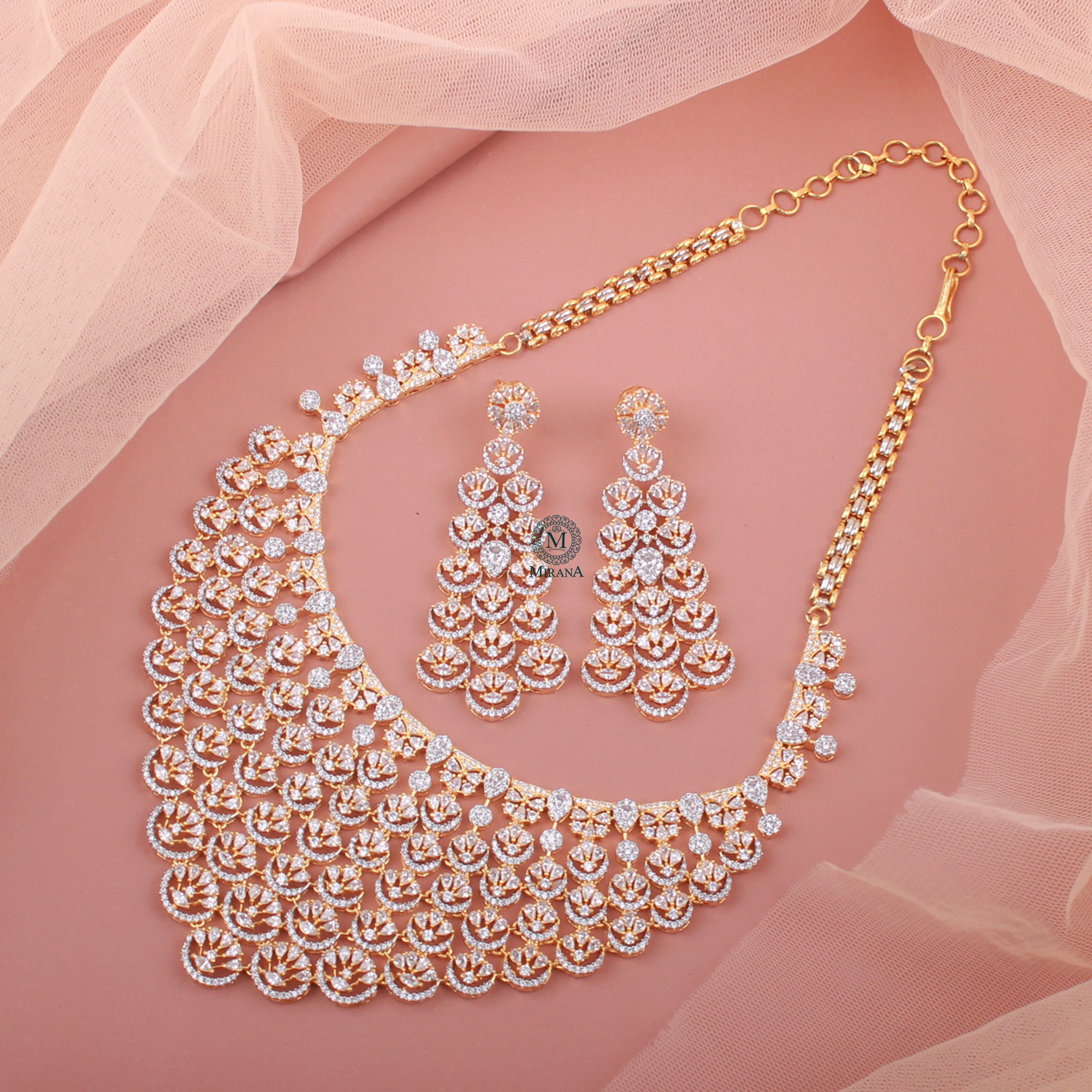 Myrna CZ Designer Necklace Set