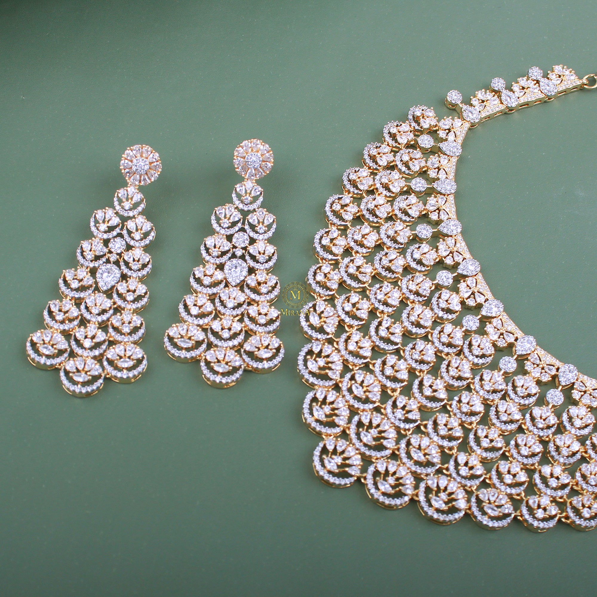Myrna CZ Designer Necklace Set