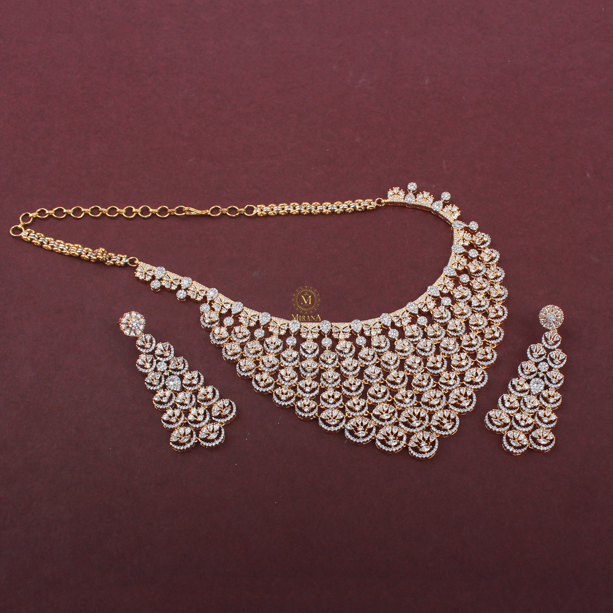 Myrna CZ Designer Necklace Set