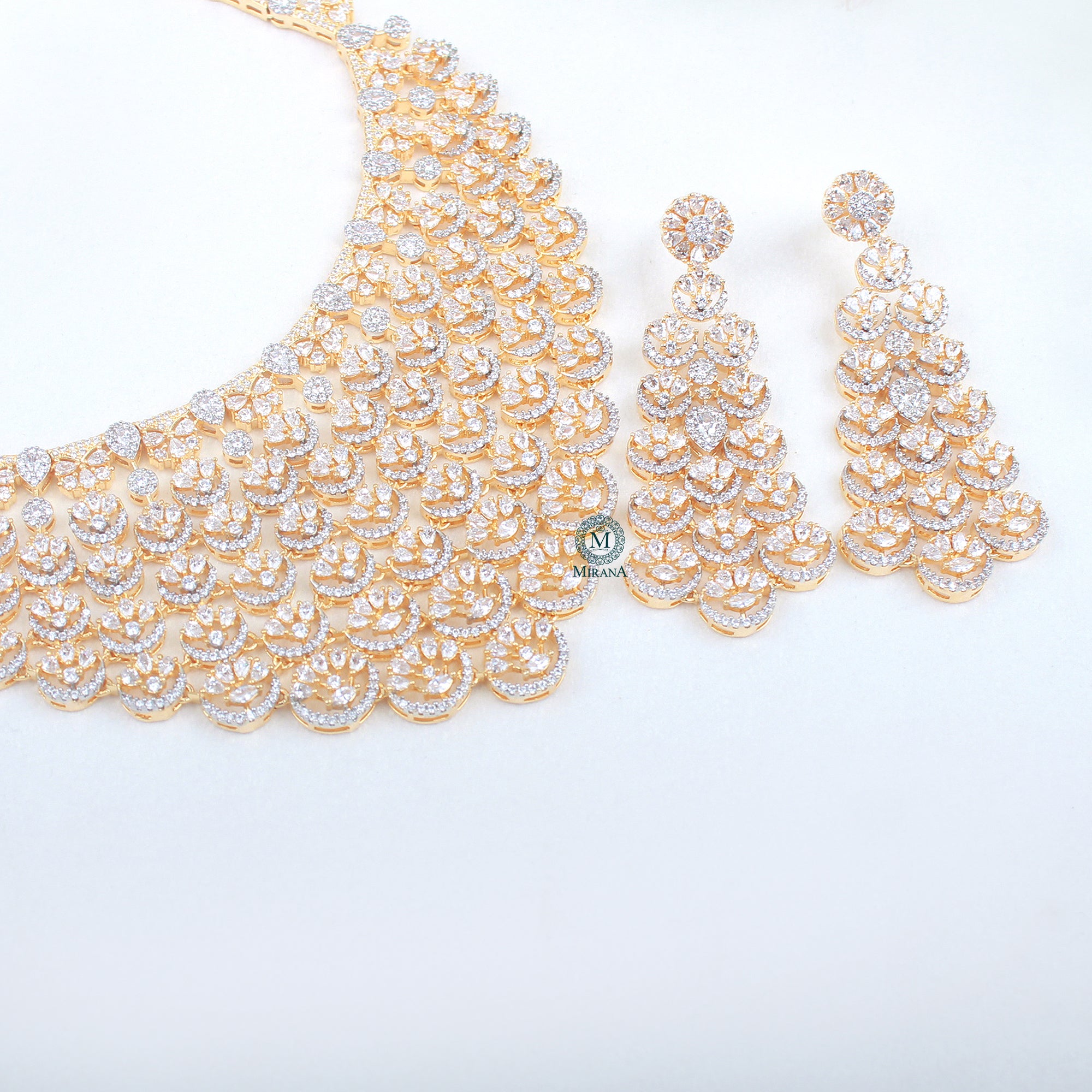 Myrna CZ Designer Necklace Set
