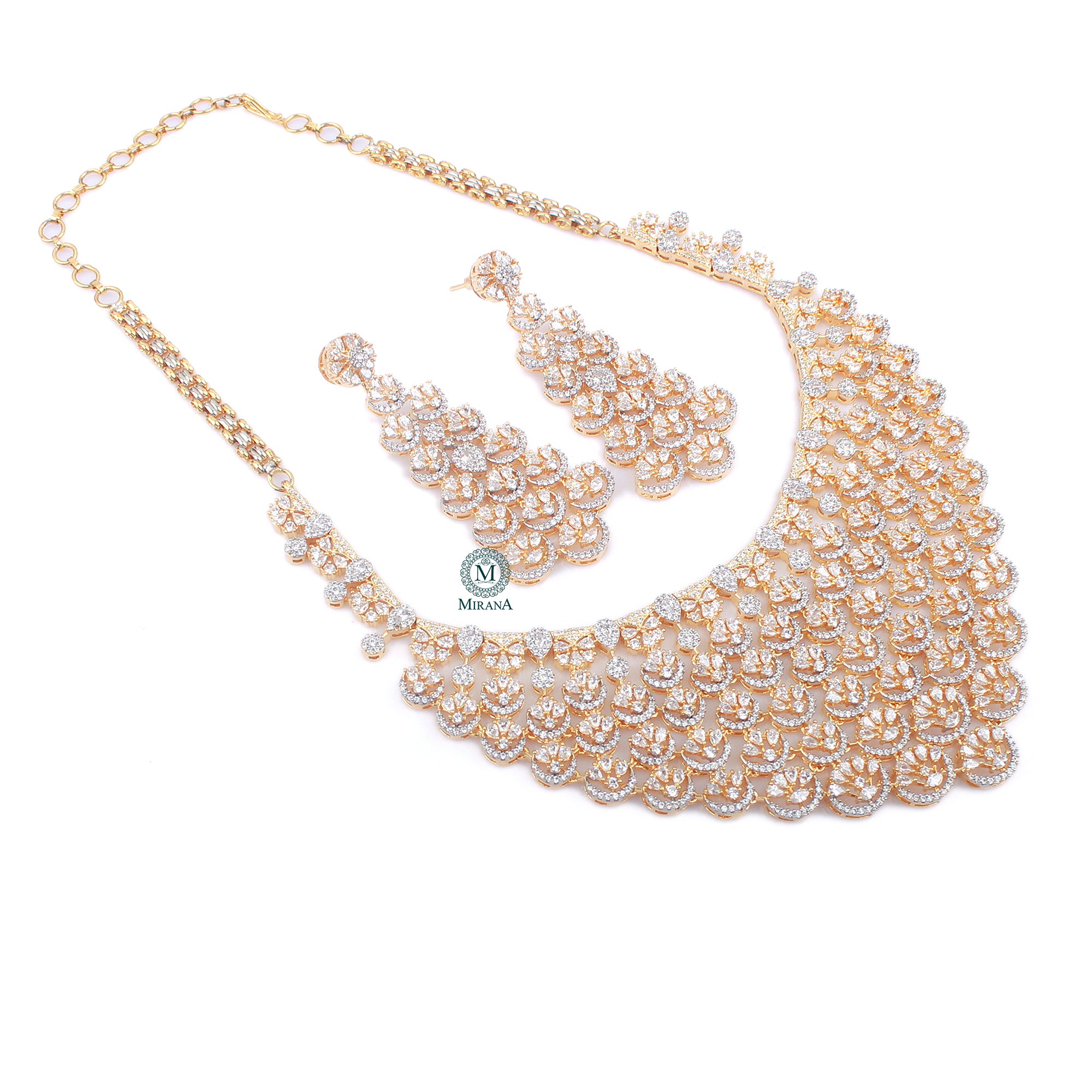 Myrna CZ Designer Necklace Set
