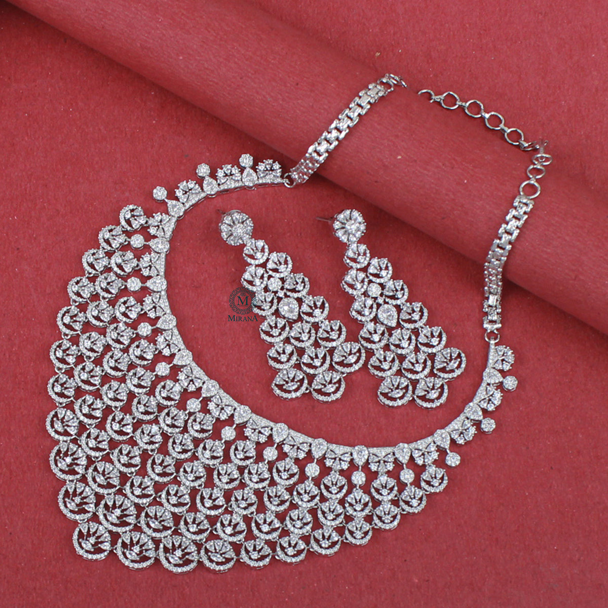 Myrna CZ Designer Necklace Set