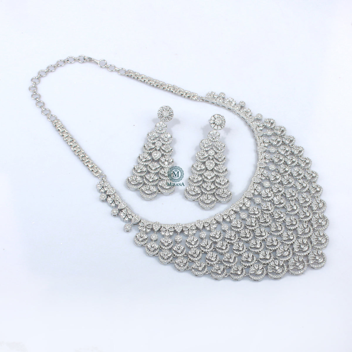 Myrna CZ Designer Necklace Set