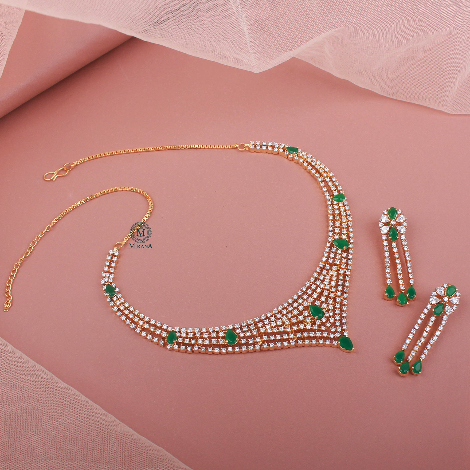 Dania CZ Designer Necklace Set