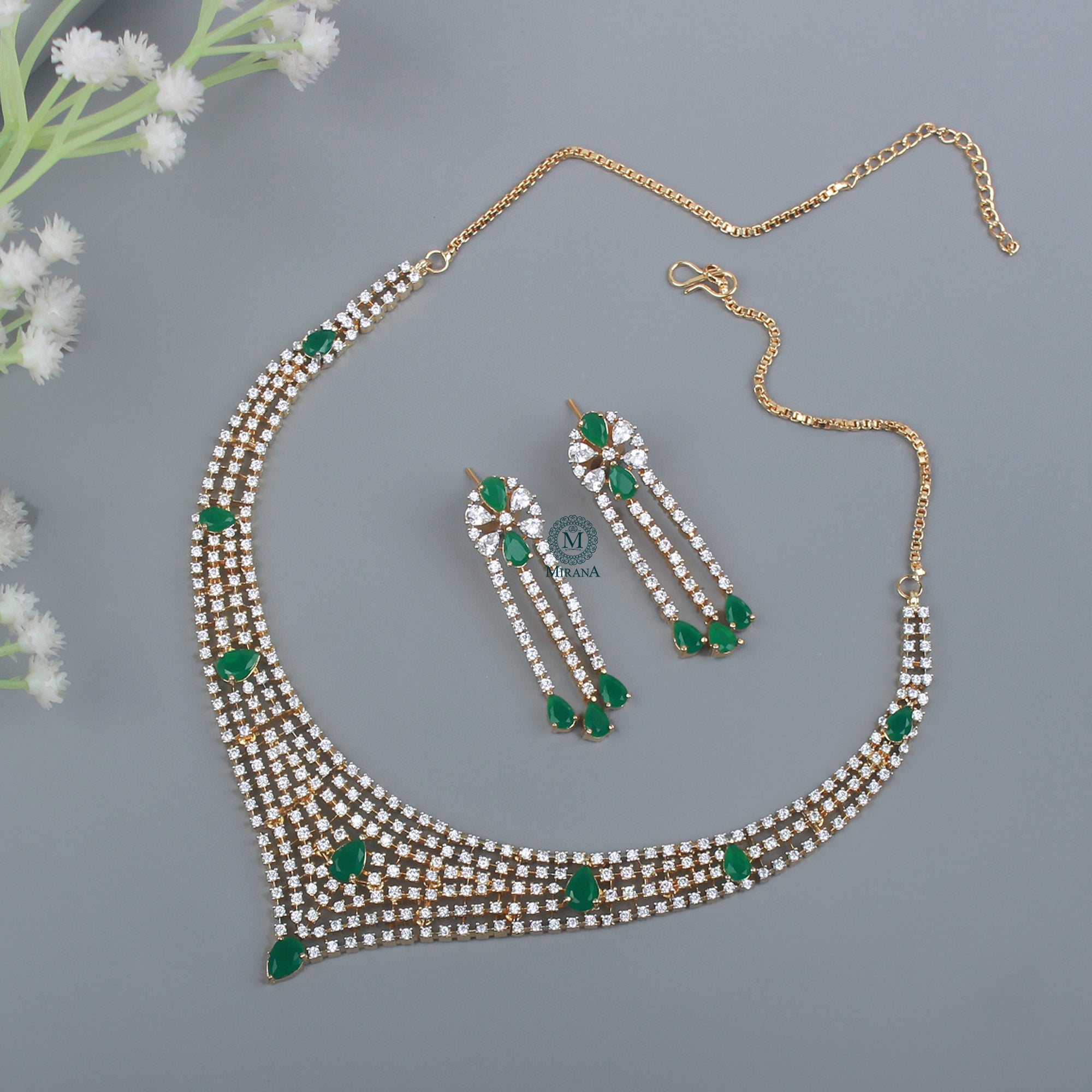 Dania CZ Designer Necklace Set