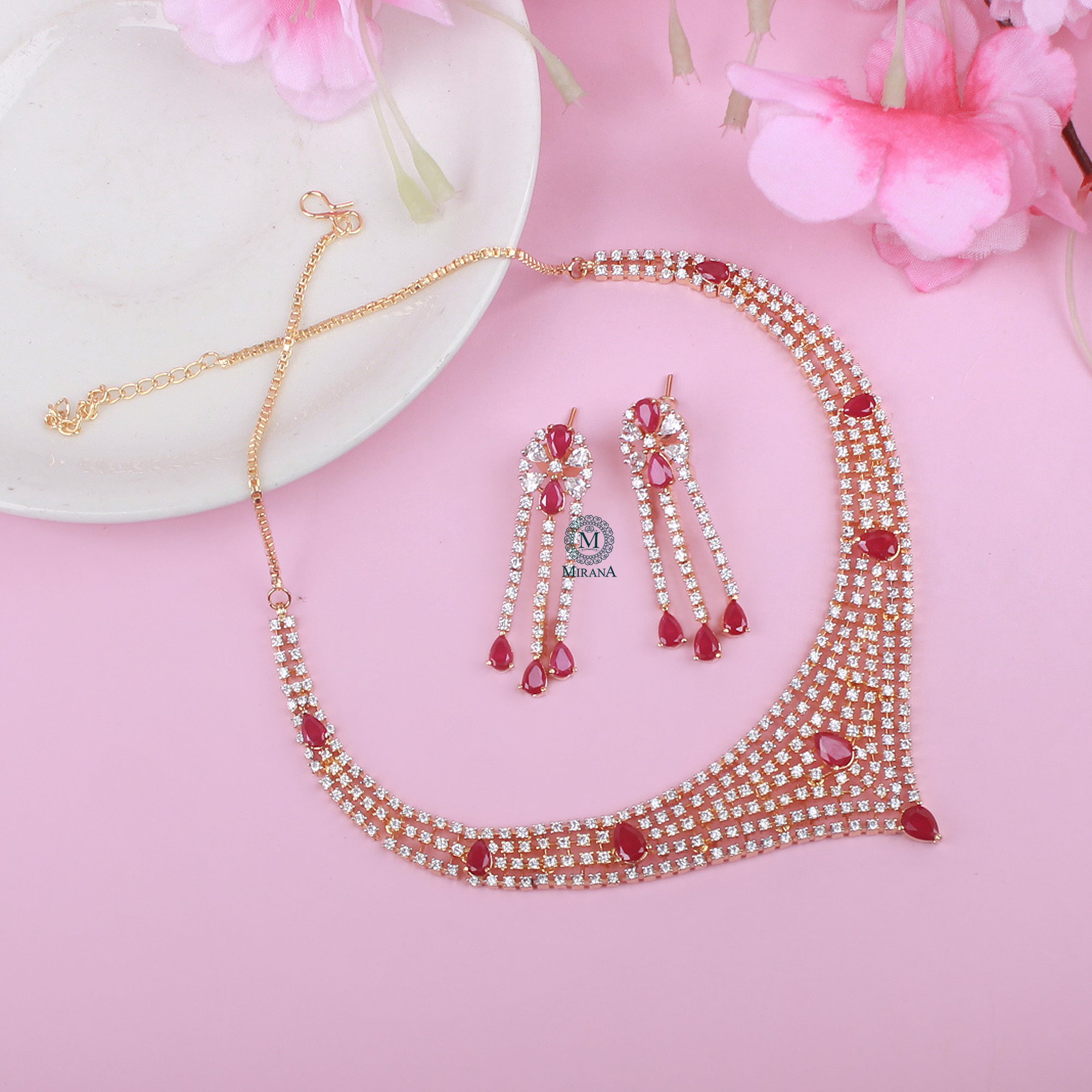 Dania CZ Designer Necklace Set