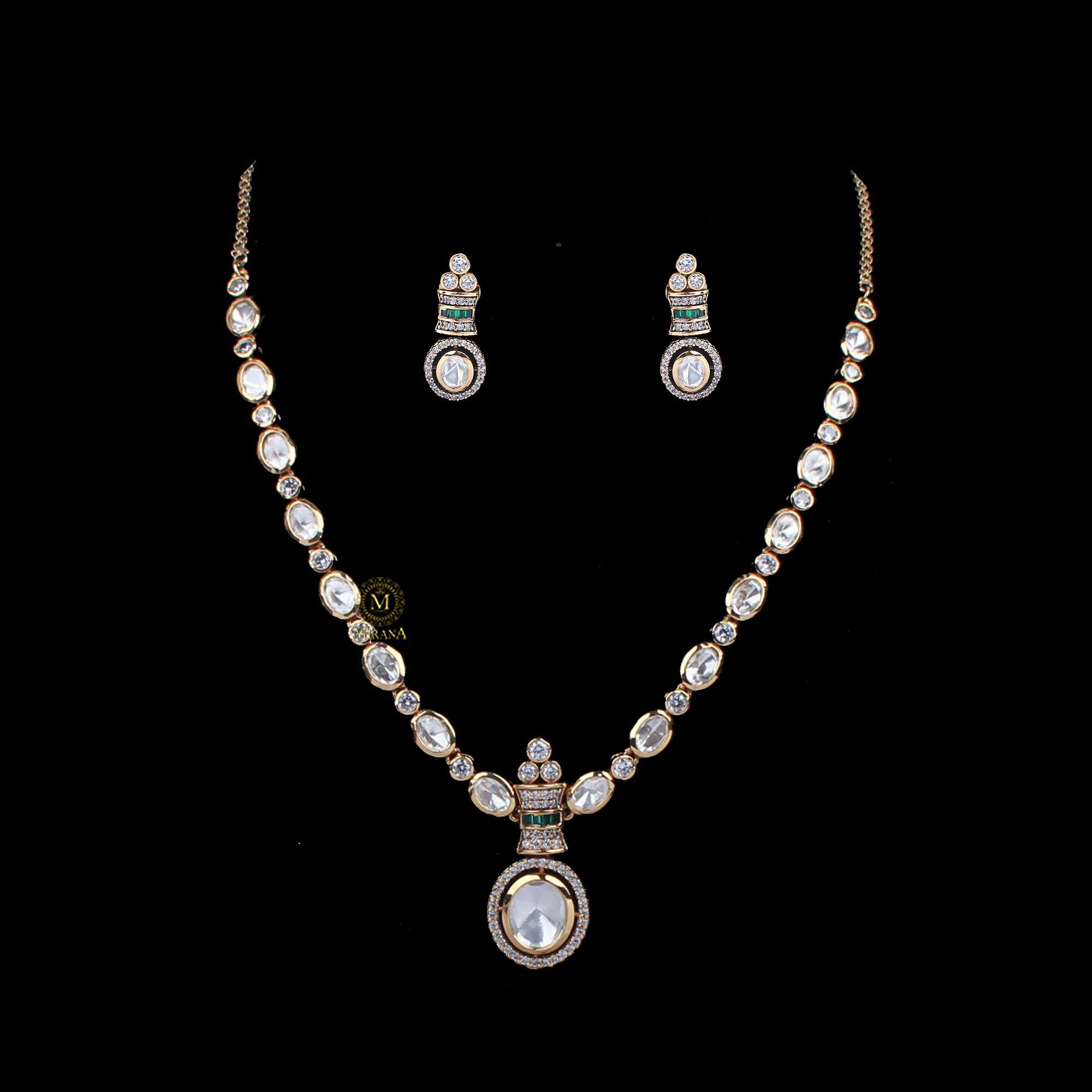 Trinisha Polki Designer Necklace Set