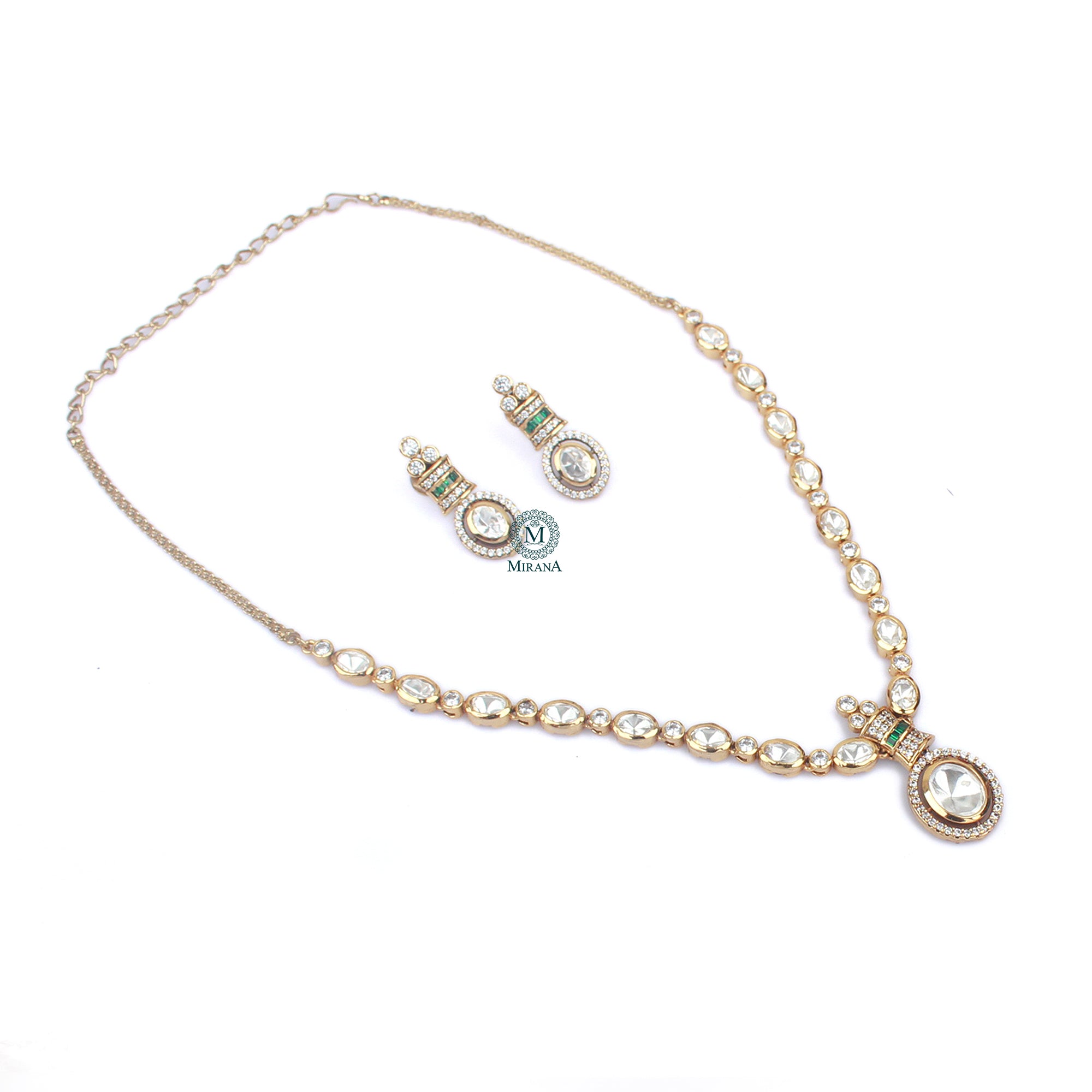Trinisha Polki Designer Necklace Set