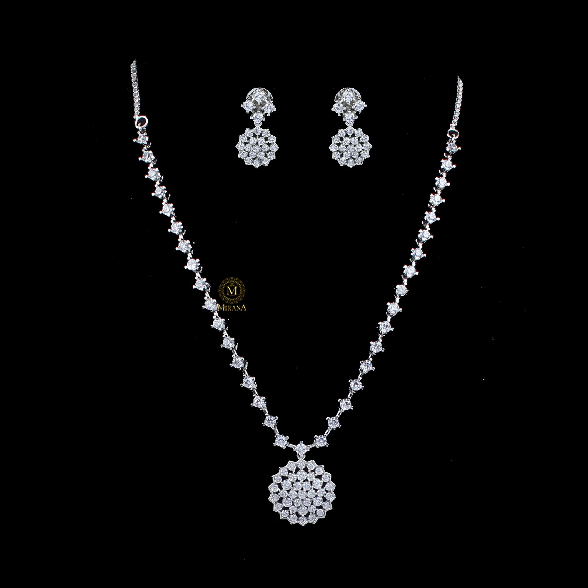 Ena CZ Designer Necklace Set