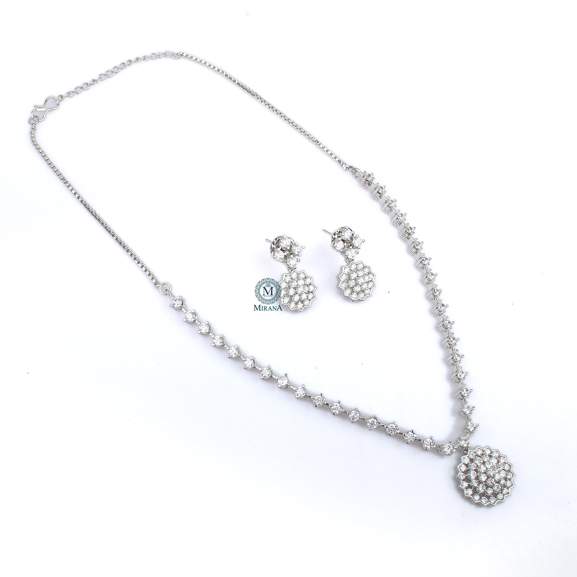 Ena CZ Designer Necklace Set