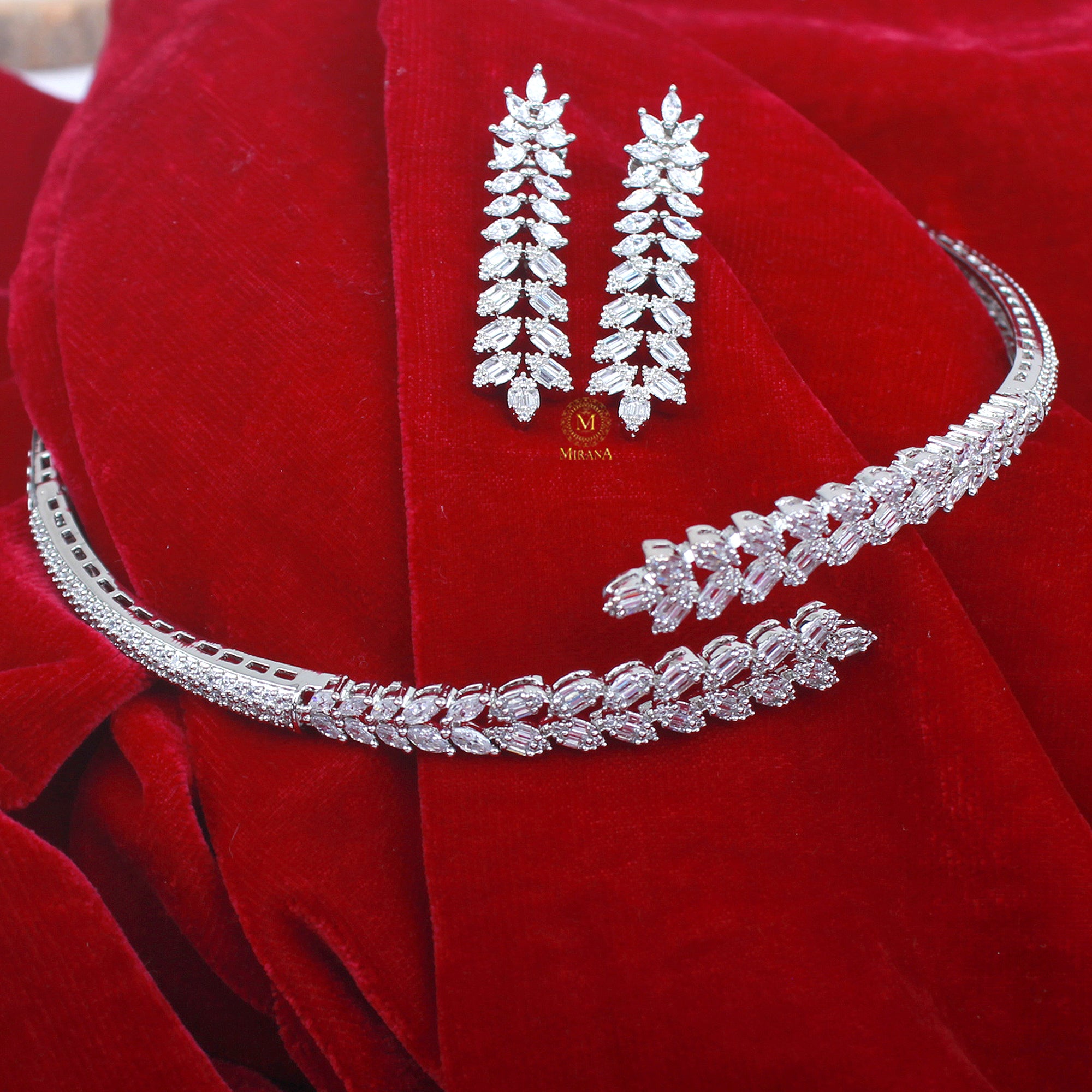 Evie CZ Designer Choker Set