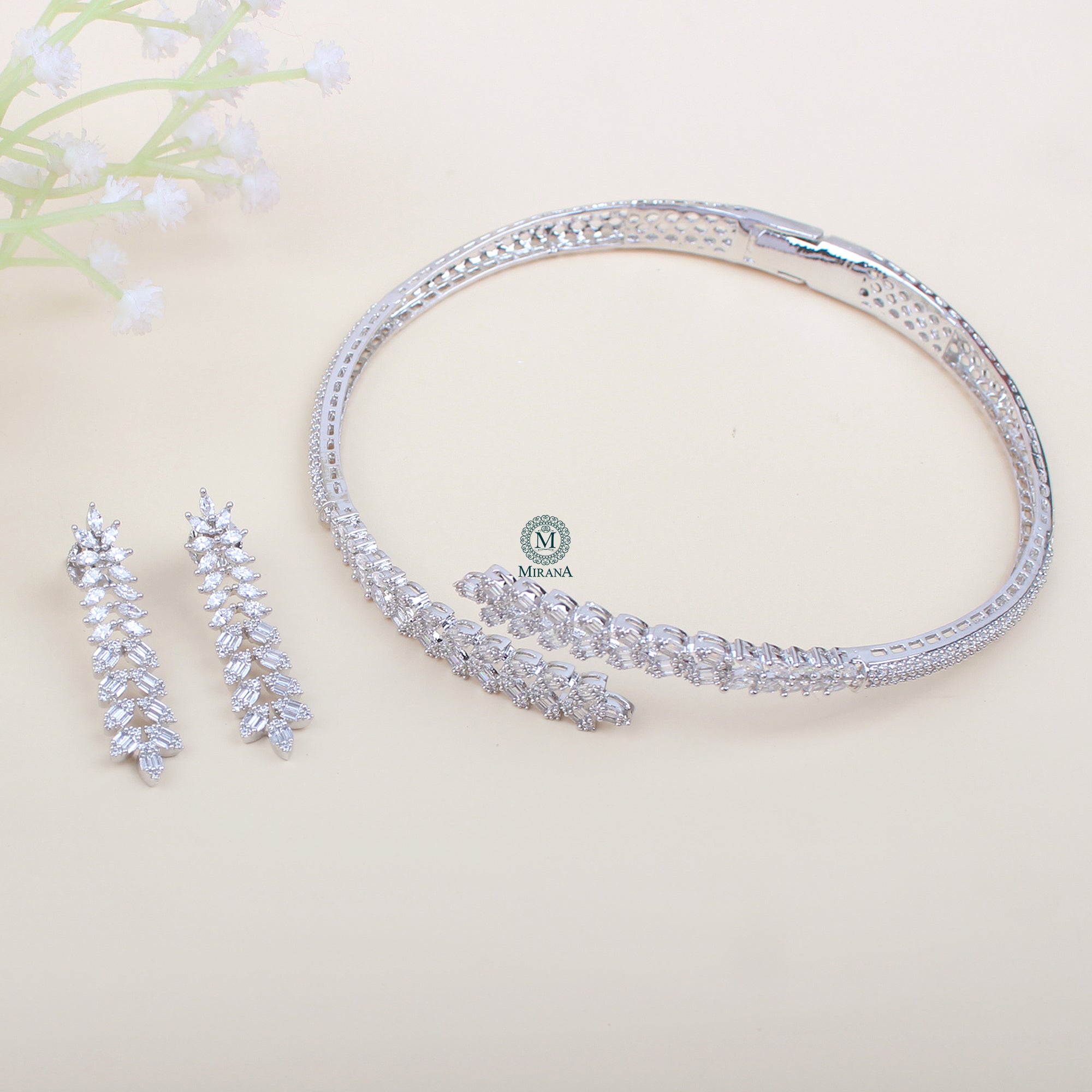 Evie CZ Designer Choker Set