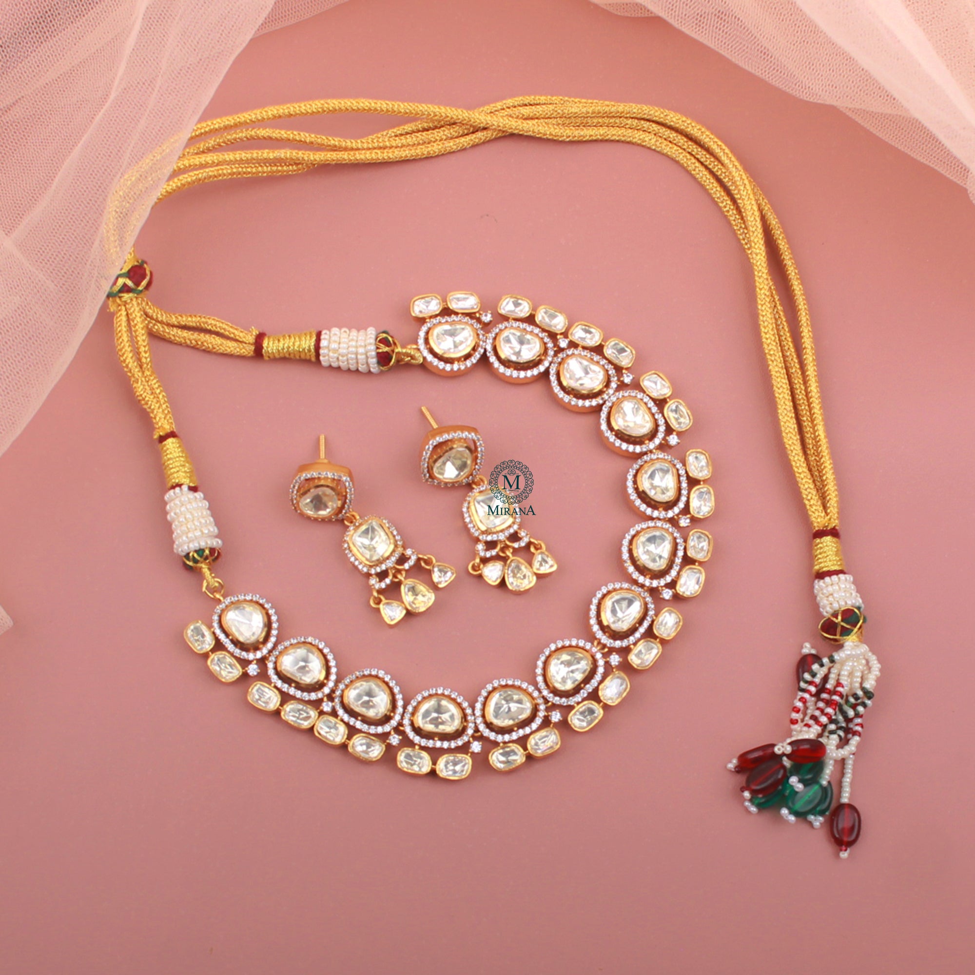 Maitri Moissanite Designer Necklace Set