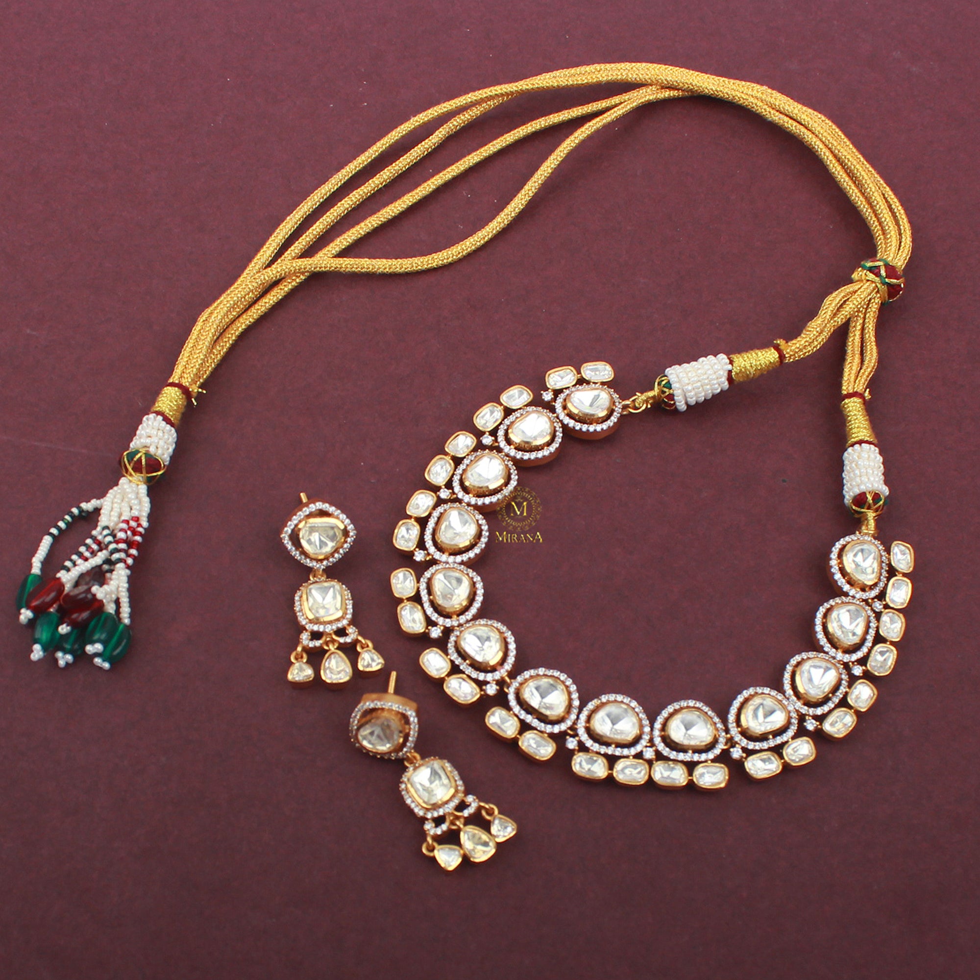 Maitri Moissanite Designer Necklace Set