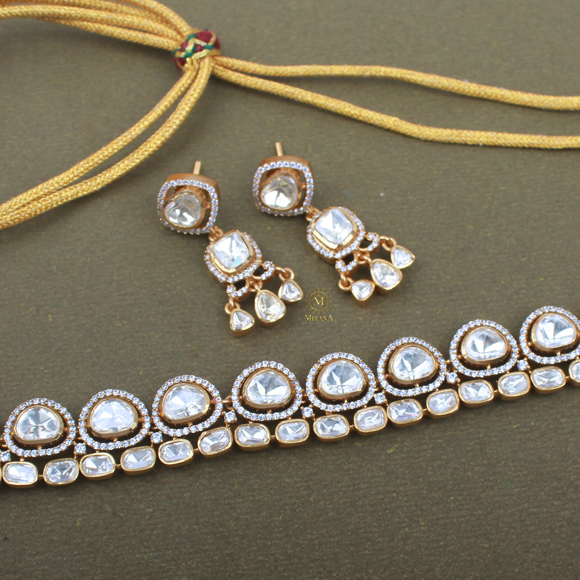 Maitri Moissanite Designer Necklace Set