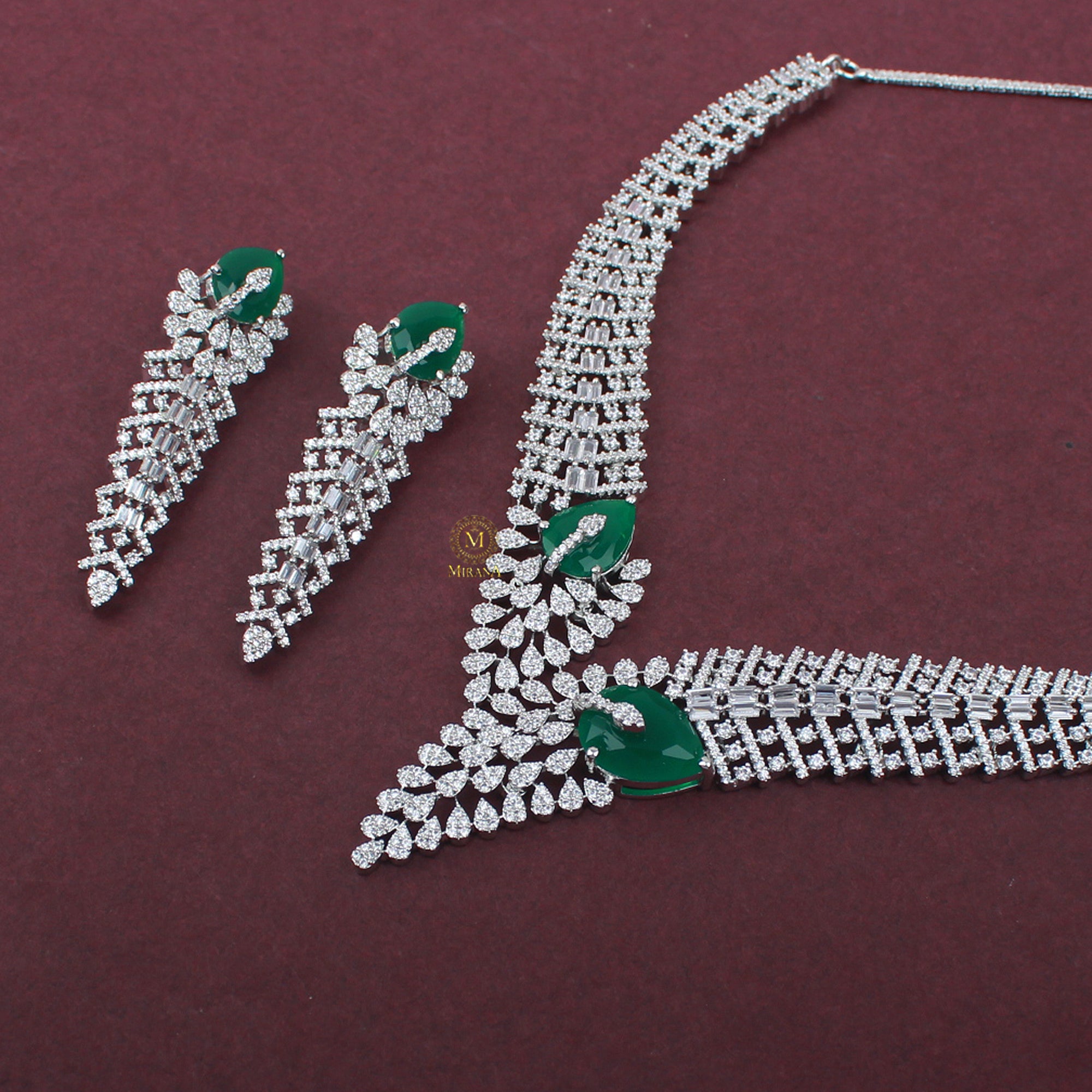 Lyra CZ Designer Necklace Set