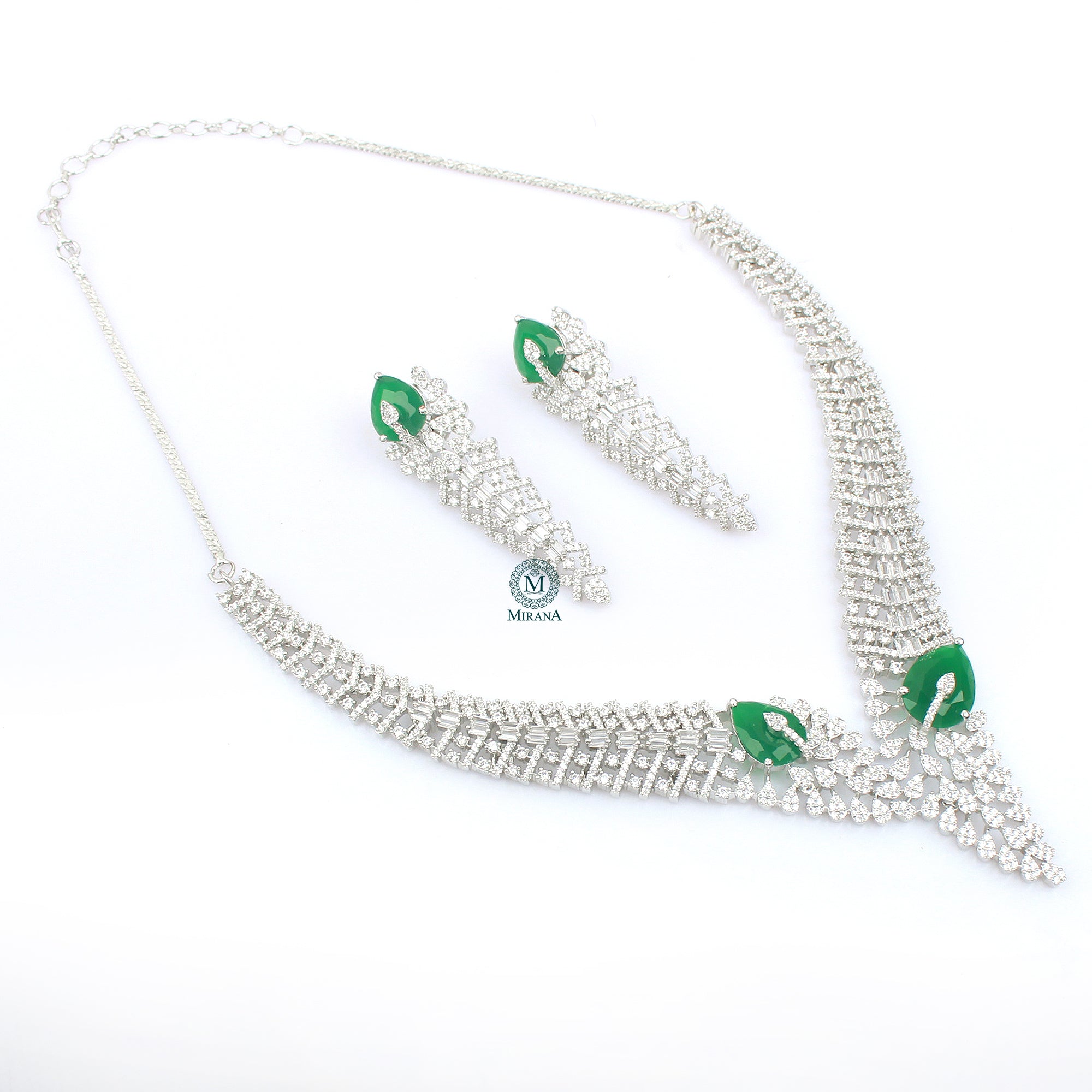 Lyra CZ Designer Necklace Set