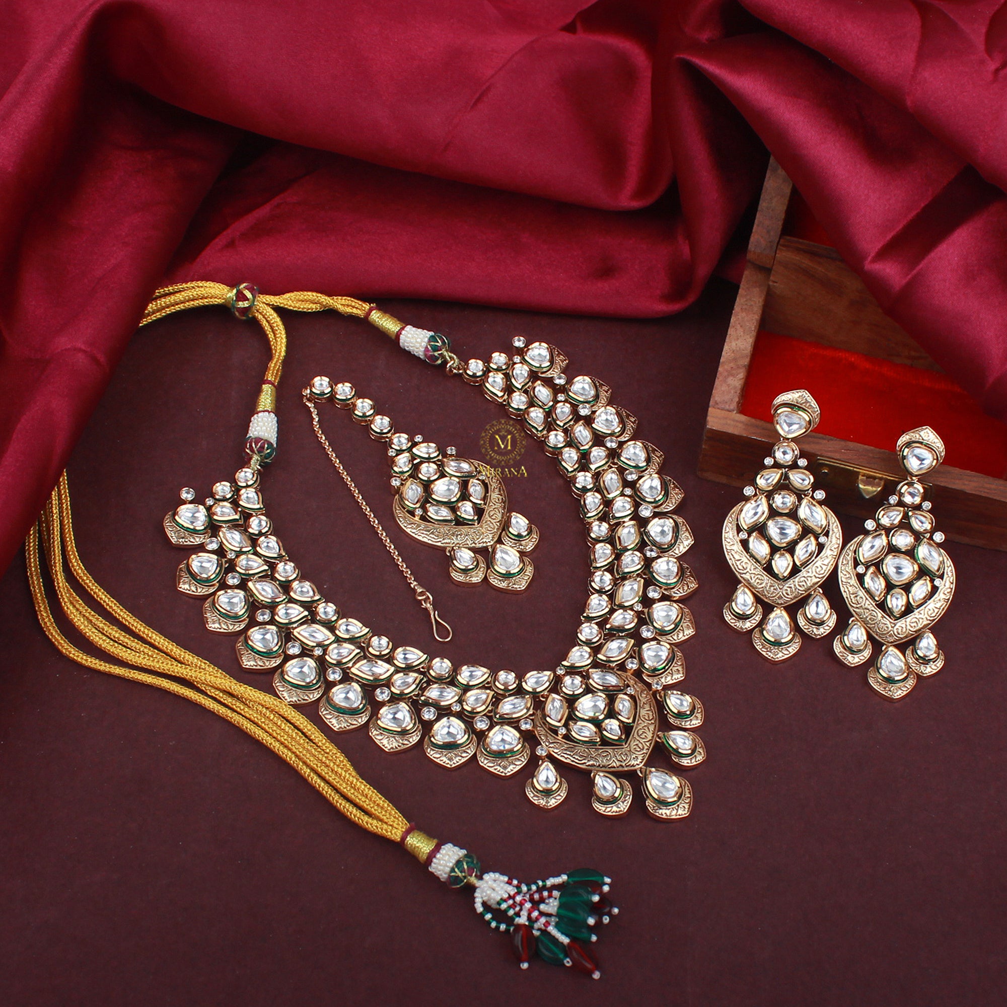 Atishi Kundan Polki Bridal Necklace Set