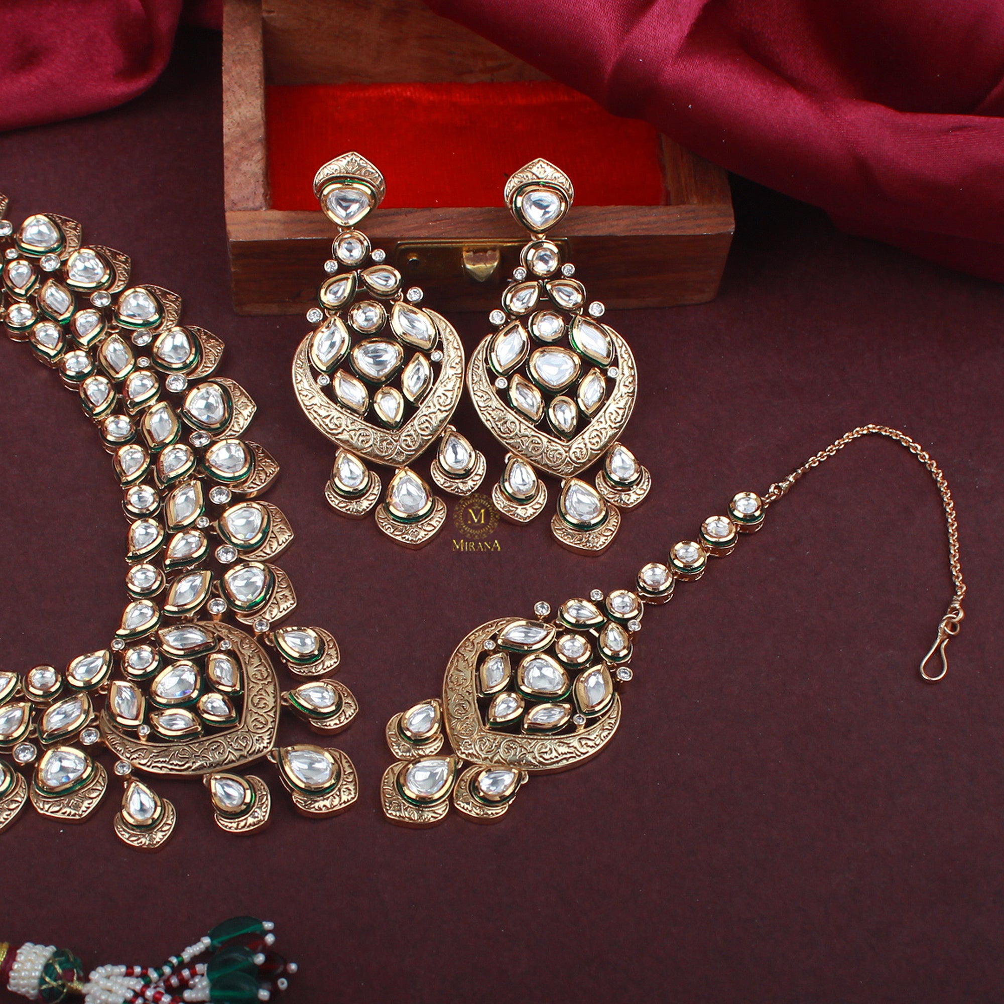 Atishi Kundan Polki Bridal Necklace Set