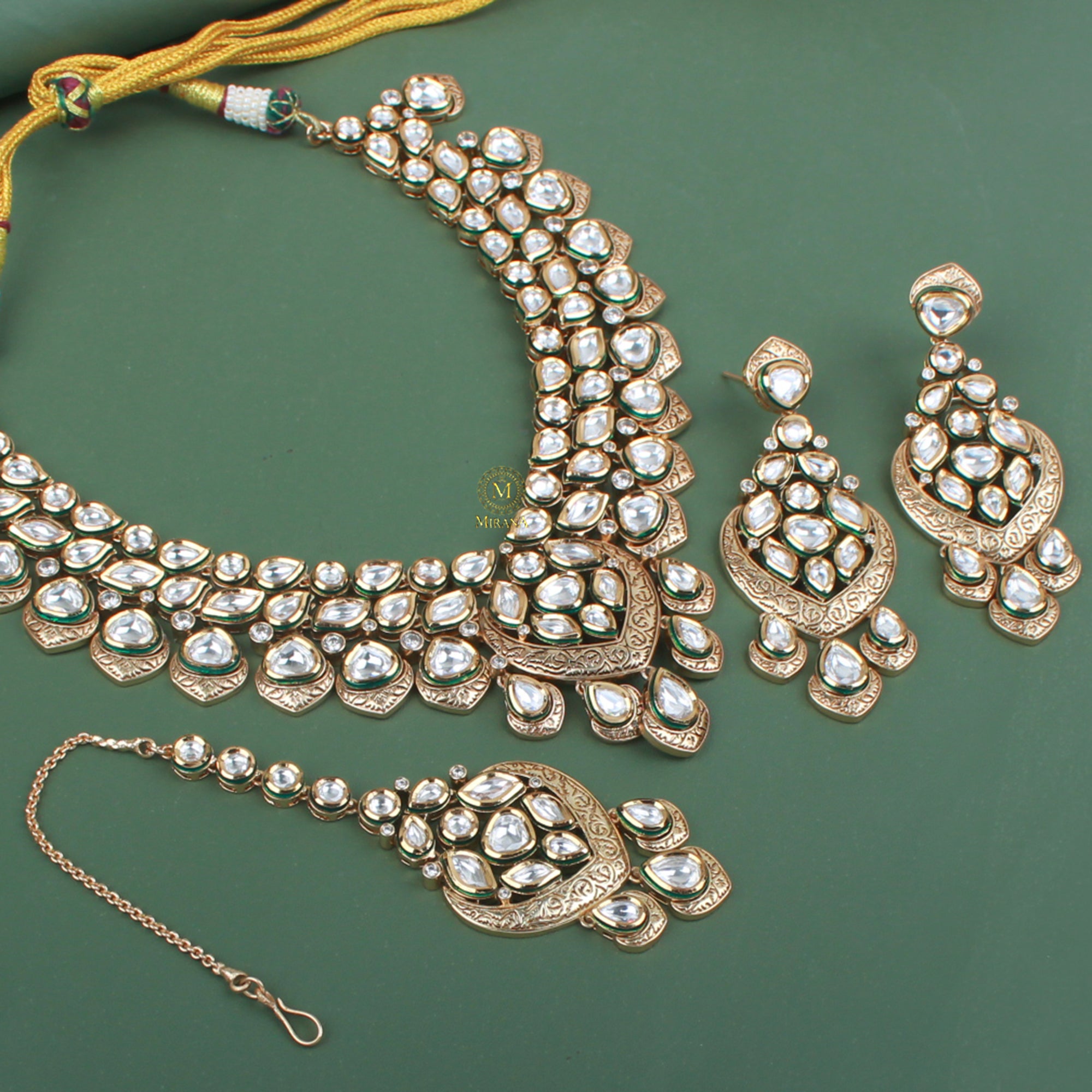 Atishi Kundan Polki Bridal Necklace Set