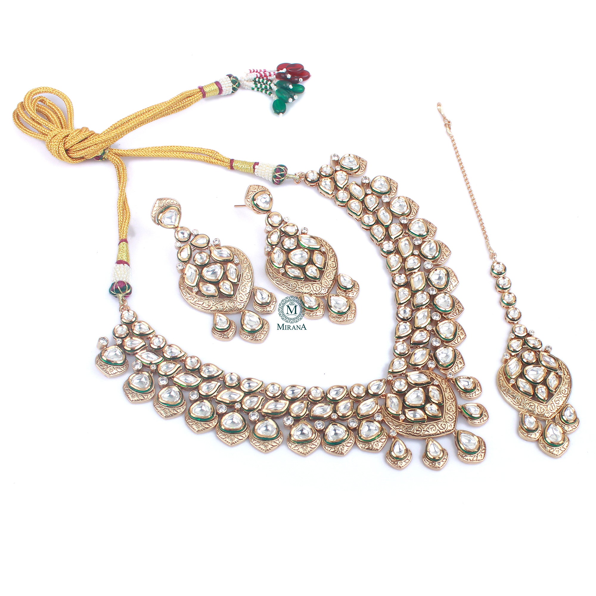 Atishi Kundan Polki Bridal Necklace Set